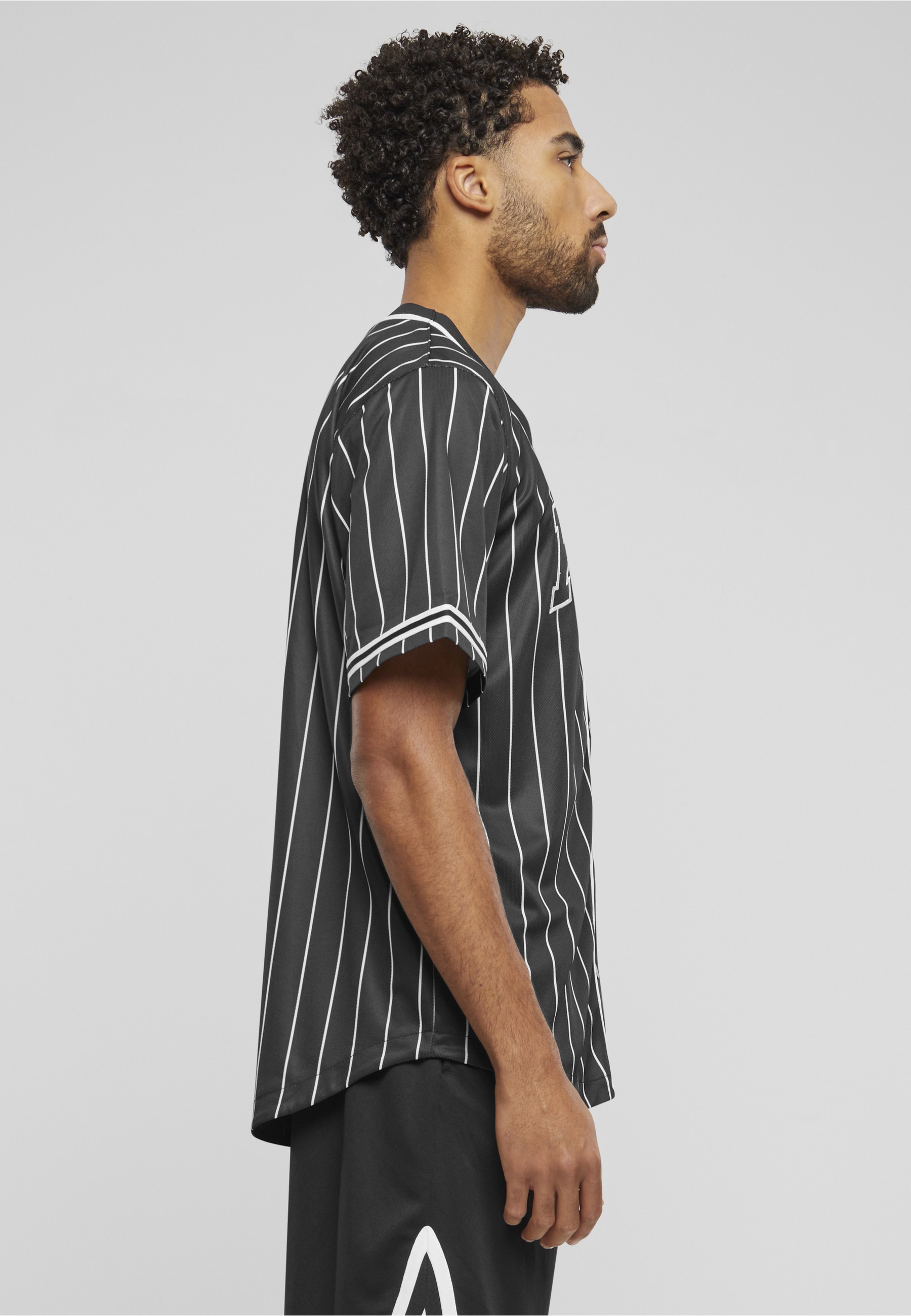 Karl Kani Kurzarmshirt »Karl Kani Herren KM221-115-1 Serif Pinstripe Baseball Shirt« 1 Stk.
