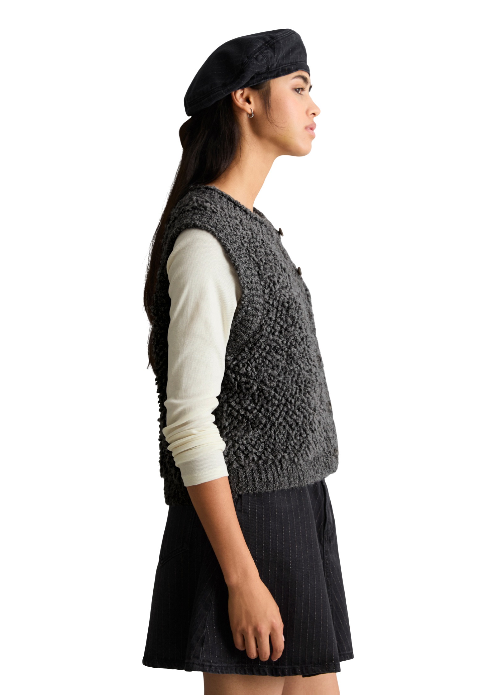 Marc O'Polo DENIM Strickweste »aus Baumwolle-Schurwolle-Viskose-Mix«