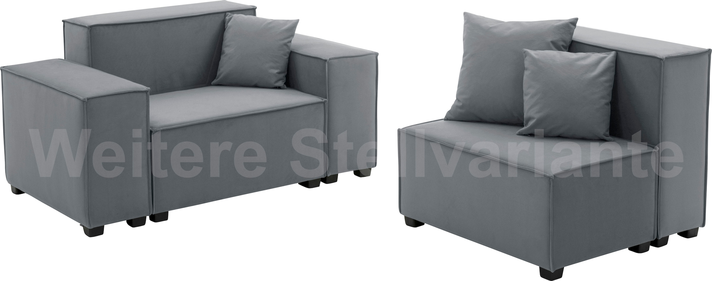 Max Winzer® Wohnlandschaft »MOVE«, (Set), Sofa-Set 01 aus 6 Sitz-Elementen, inklusive 3 Zierkissen, kombinierbar