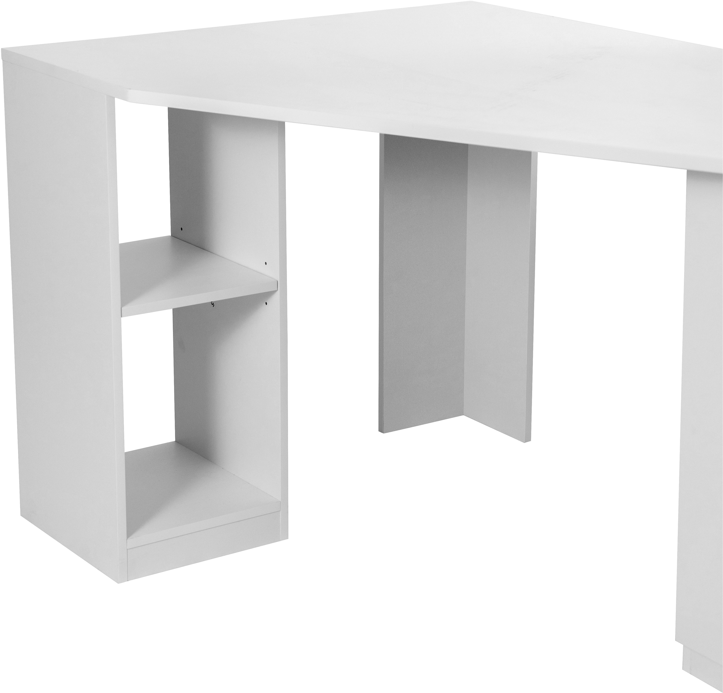 OTTO home Eckschreibtisch »AVRIL« viel Stauraum, Push-to-Open, Breite: 90 cm