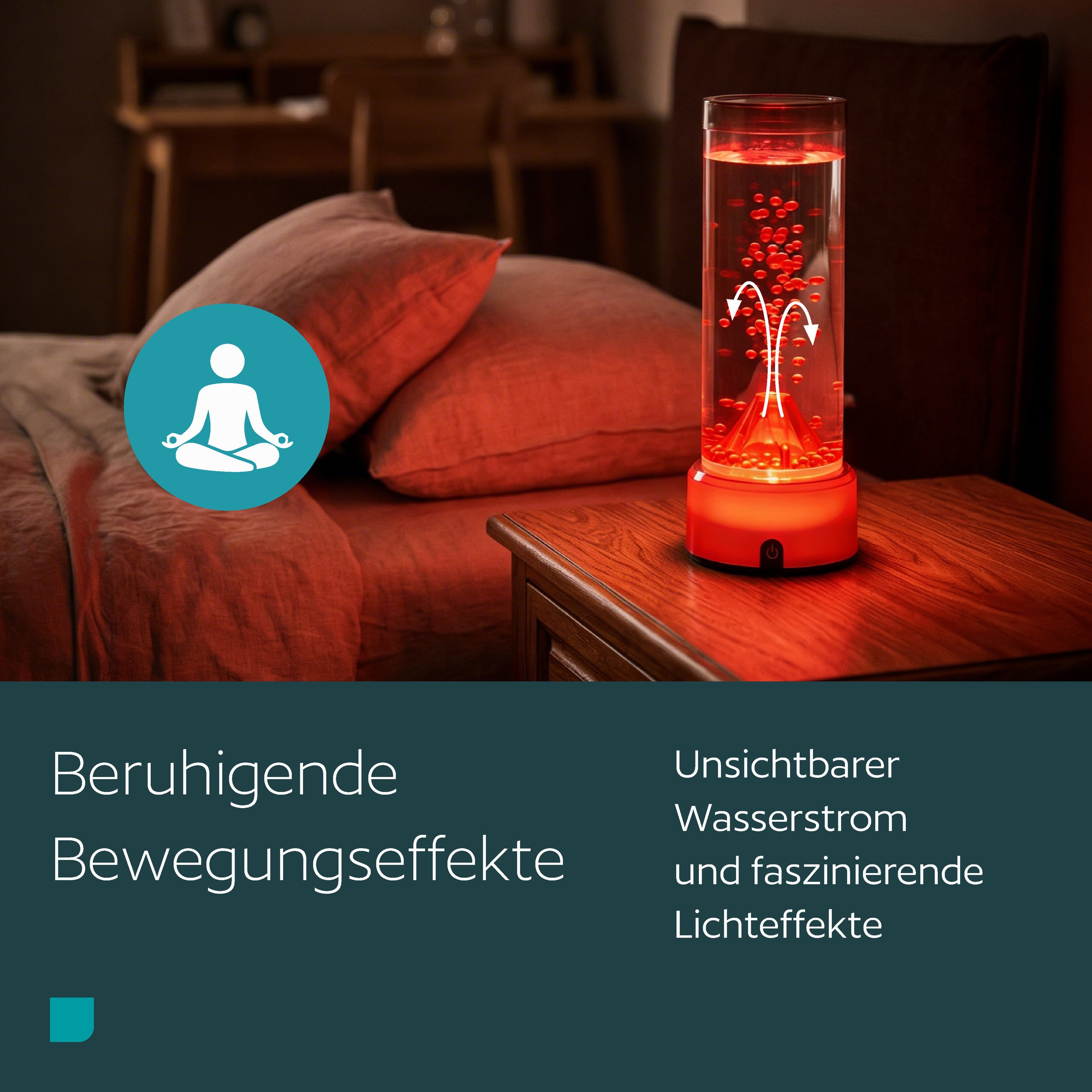 EGLO LED Tischleuchte »VOLCANO« LED-Modul 1 Stk. LED Lavalampe Volcano, Vulkanlampe mit RGB-Farbwechsel