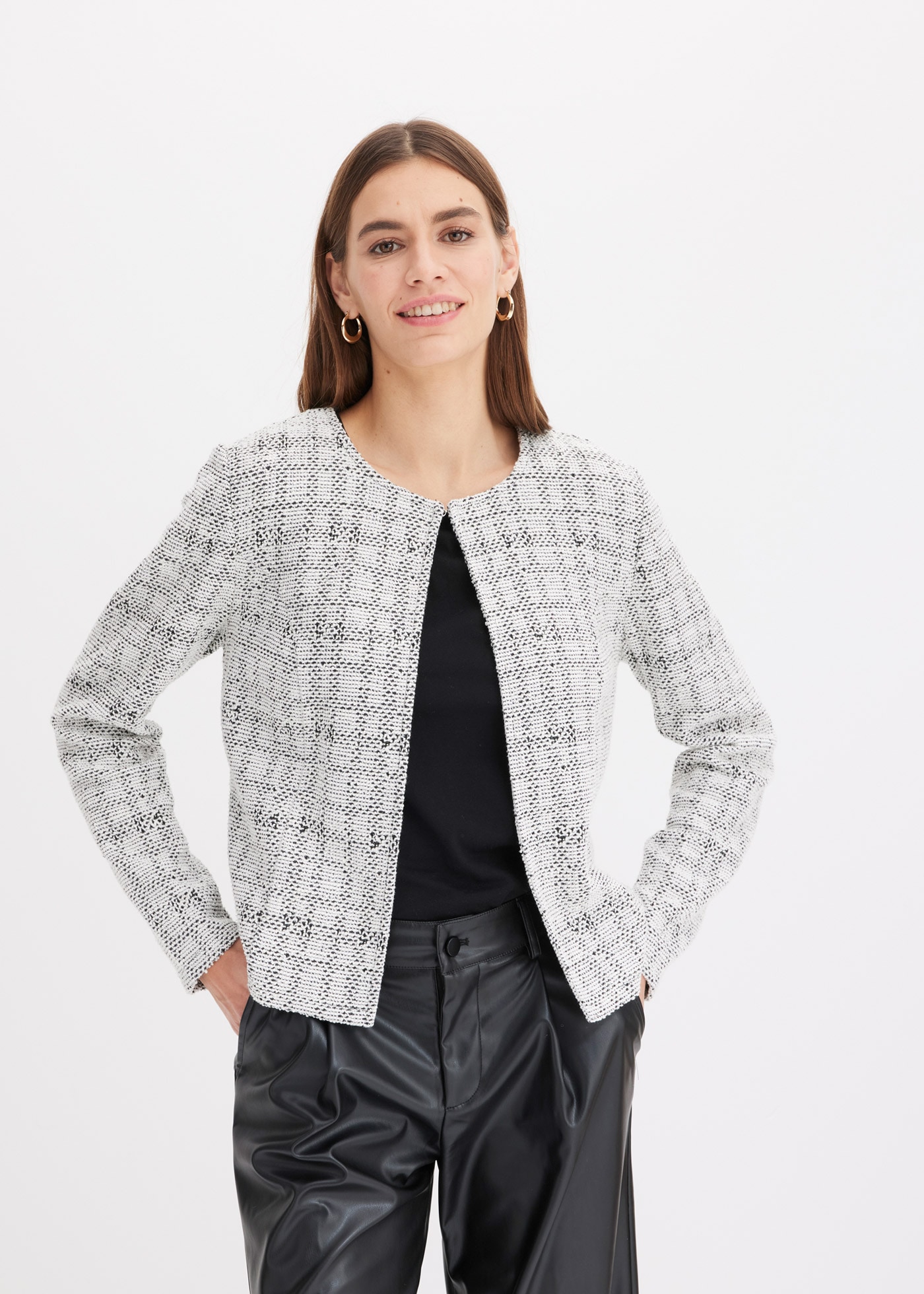 bonprix Strickjacke 1 lockere Passform, strukturierte Strickart, eleganter günstig online kaufen