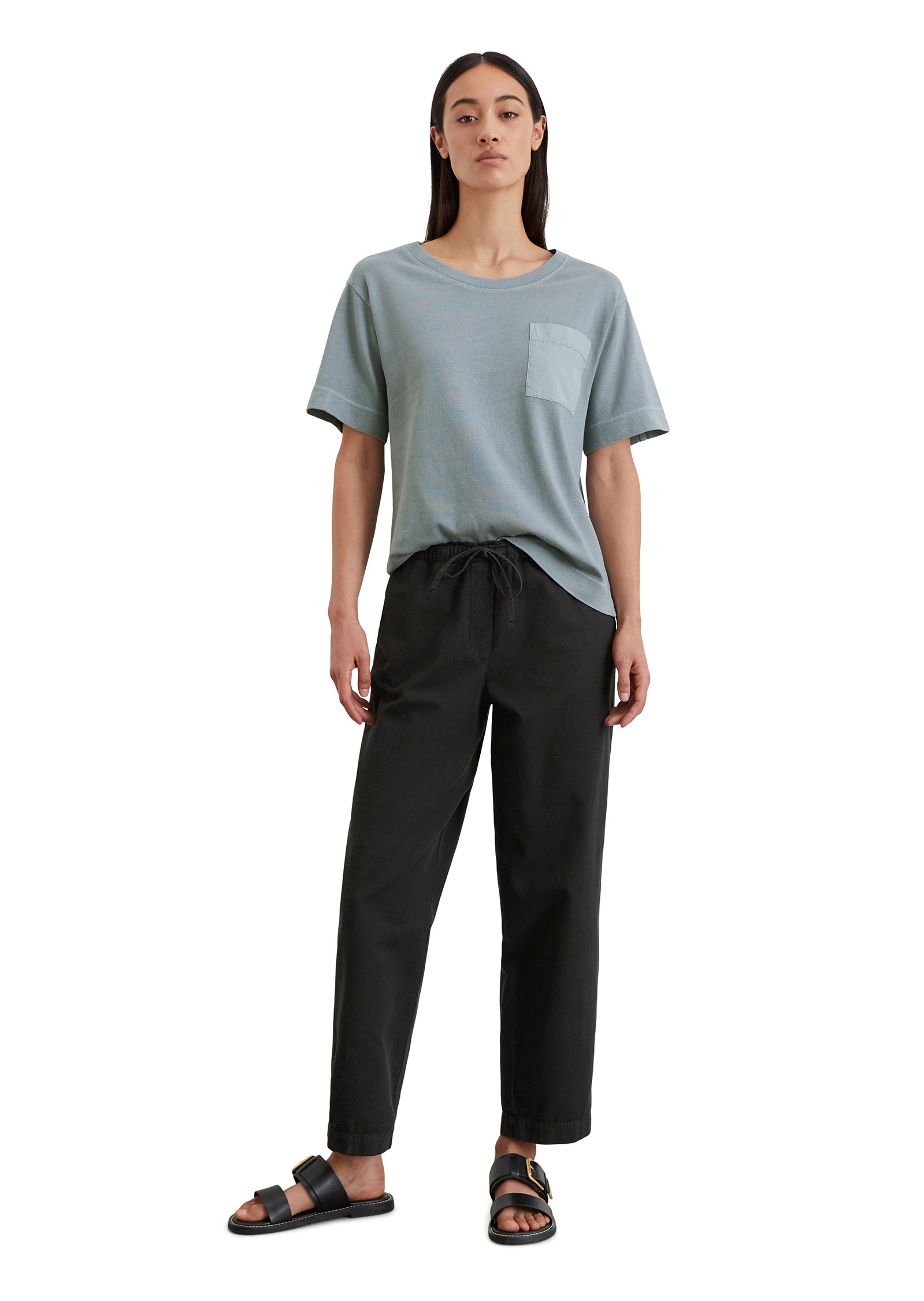 Marc O'Polo T-Shirt »mit aufgesetzter Satin-Tasche«