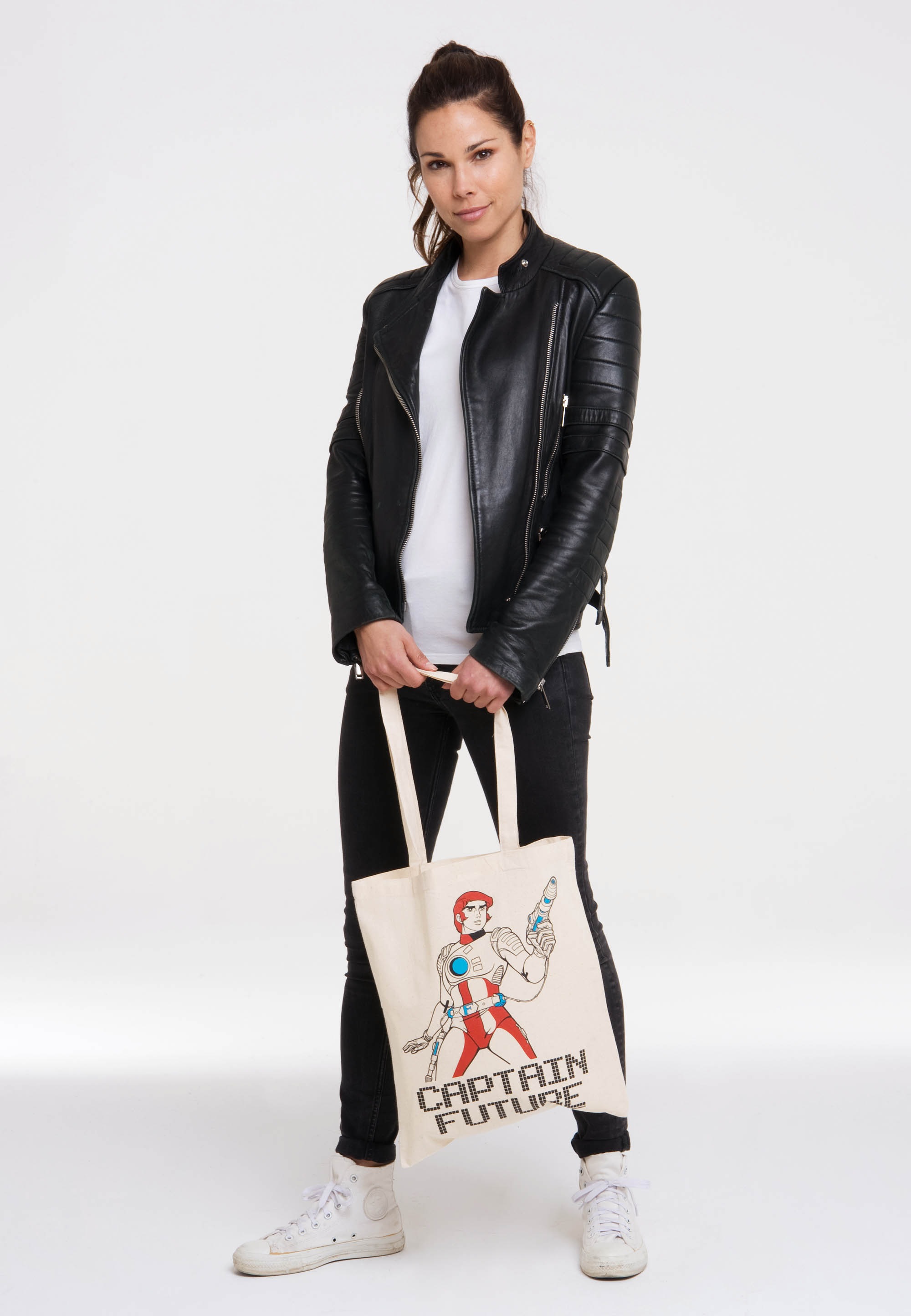 LOGOSHIRT Henkeltasche »Baumwolltasche Captain Future«, mit lizenziertem Print