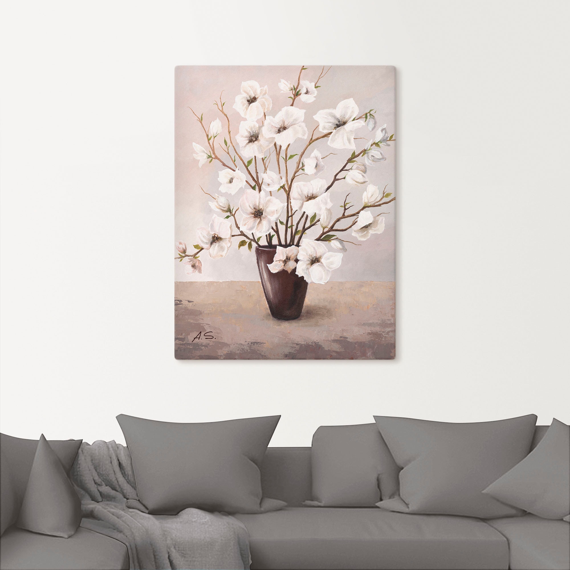 Artland Wandbild "Magnolien", Blumen, (1 St.), als Leinwandbild, Poster in günstig online kaufen