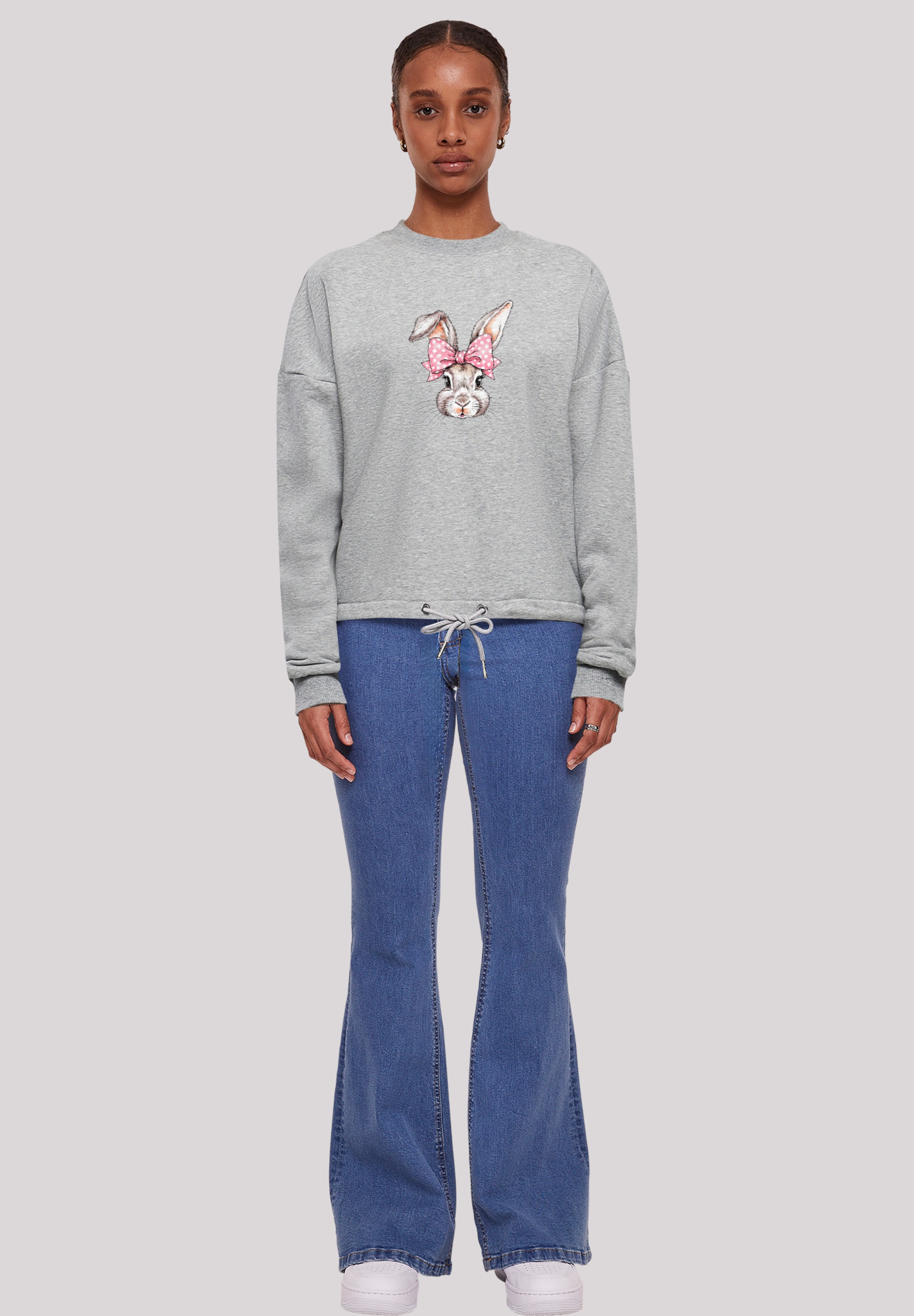 F4NT4STIC Sweatshirt »Niedlicher Hase mit Schleife«, Premium Qualität