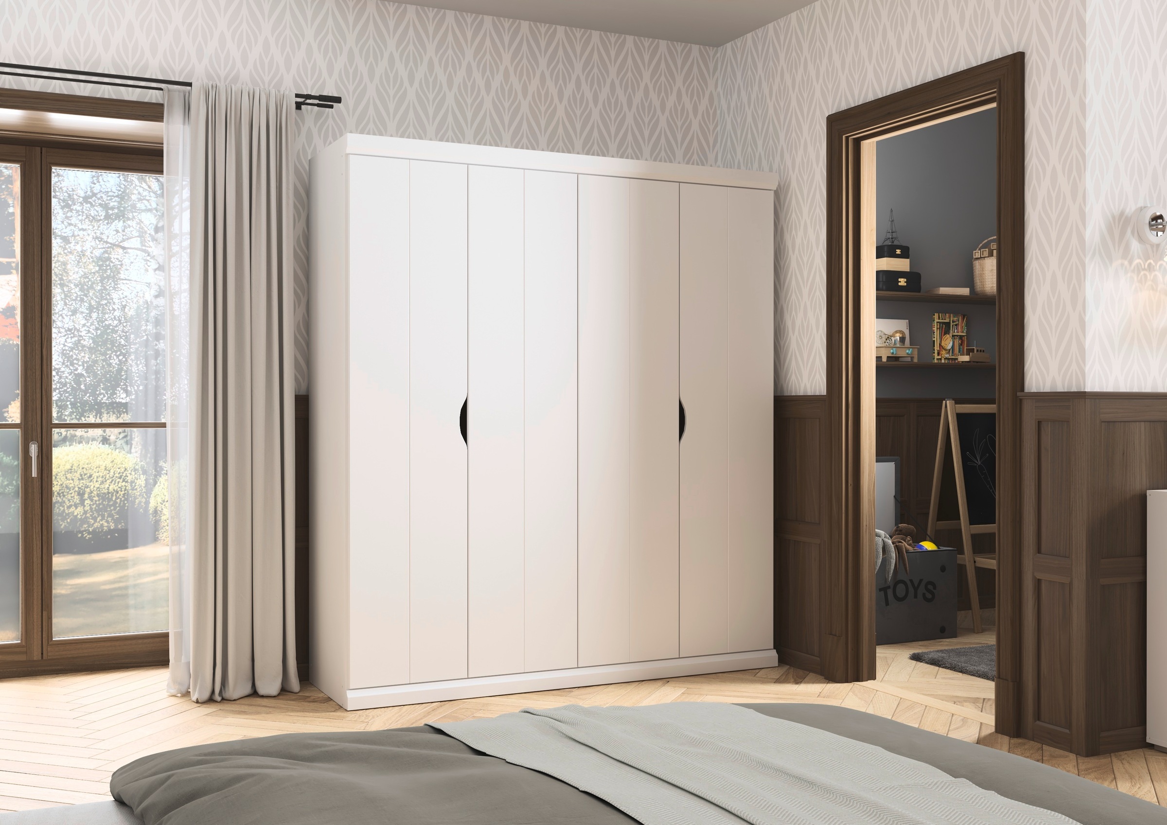 Thumbnail - rauch Kleiderschrank "Drehtürenschrank Schrank Garderobe Wäscheschrank Schlafzimmer MARLENE" in 3 verschiedenen Ausstatt...