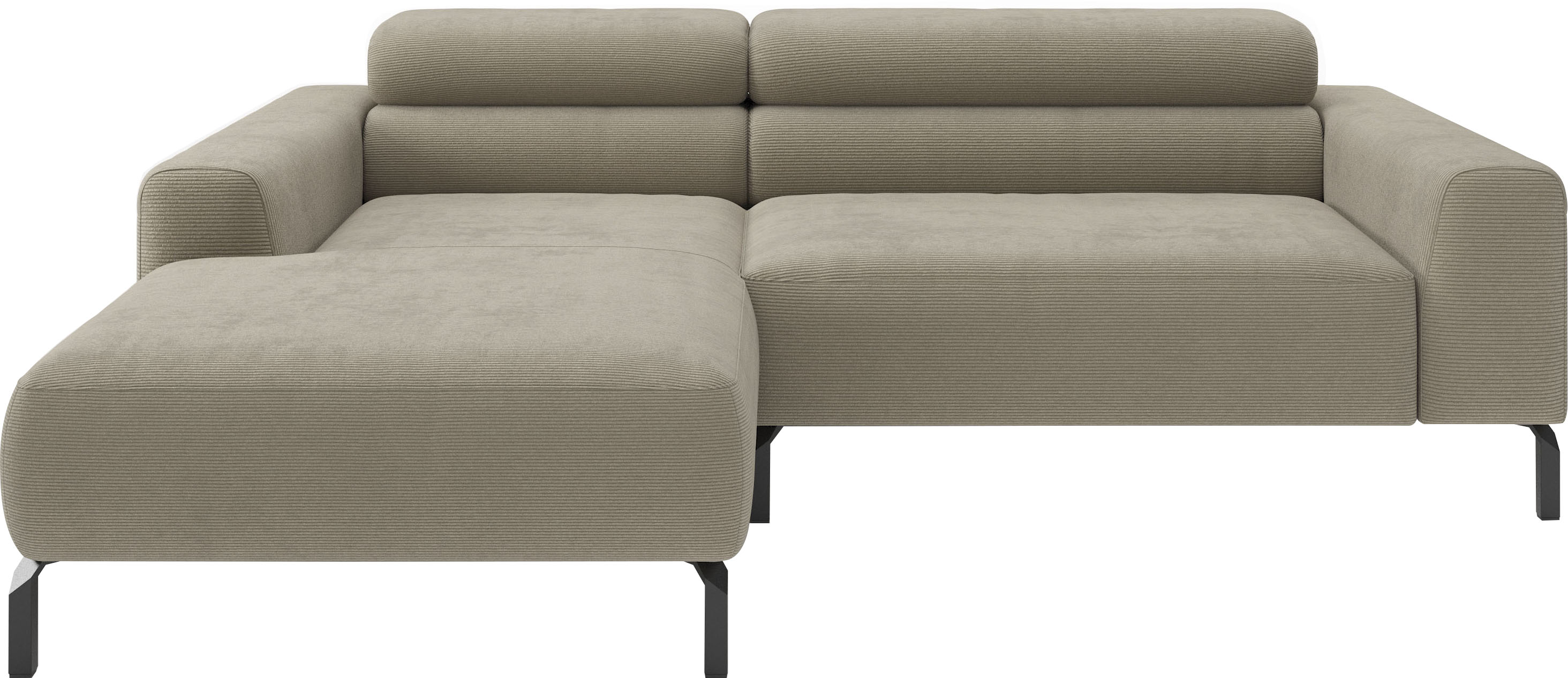 Home affaire Ecksofa "Ecksofa, L-Form, incl. Kopfteilverstellung, Breite 223 cm" wahlweise elektrische Sitztiefenverstellung
