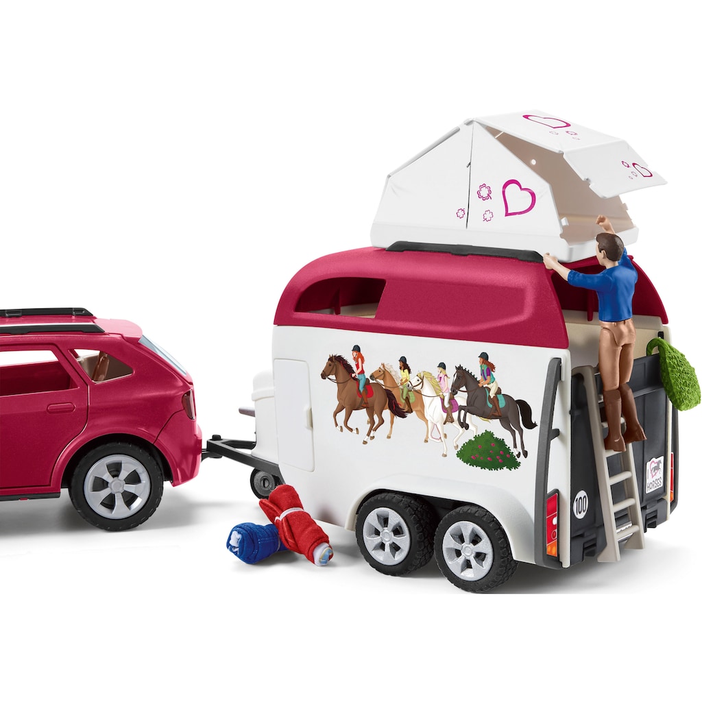 Schleich® Spielwelt »HORSE CLUB, Abenteuer mit Auto und Pferdeanhänger (42535)«