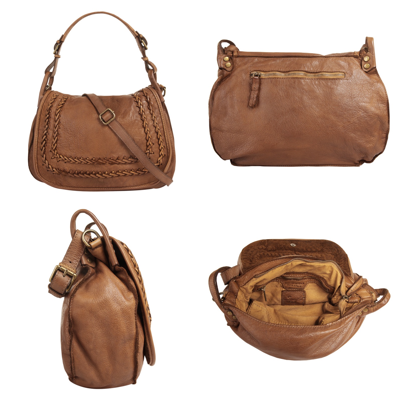 Samantha Look Umhängetasche echt Leder, Made in Italy günstig online kaufen