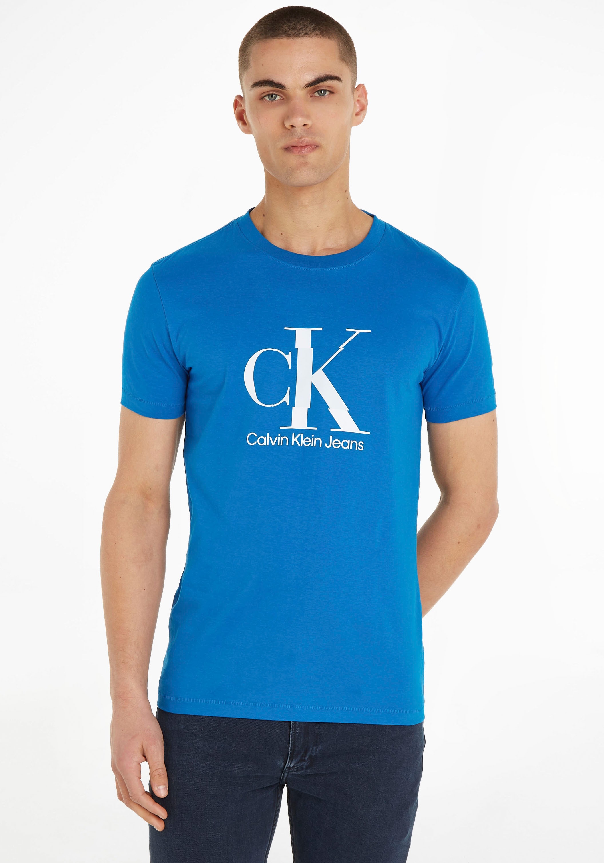 Calvin Klein Jeans Kurzarmshirt, mit Calvin Klein Jeans Logoprint ▷ kaufen  | BAUR