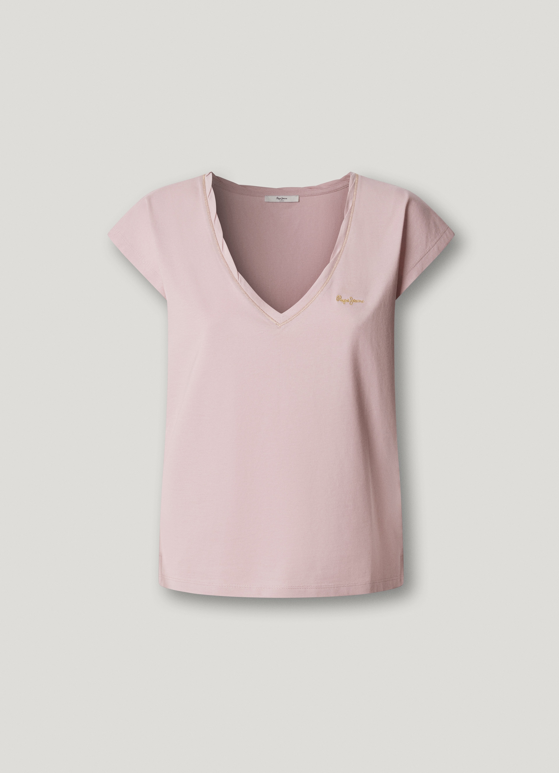 Pepe Jeans T-Shirt »CLOE« mit V-Ausschnitt, Logostickerei