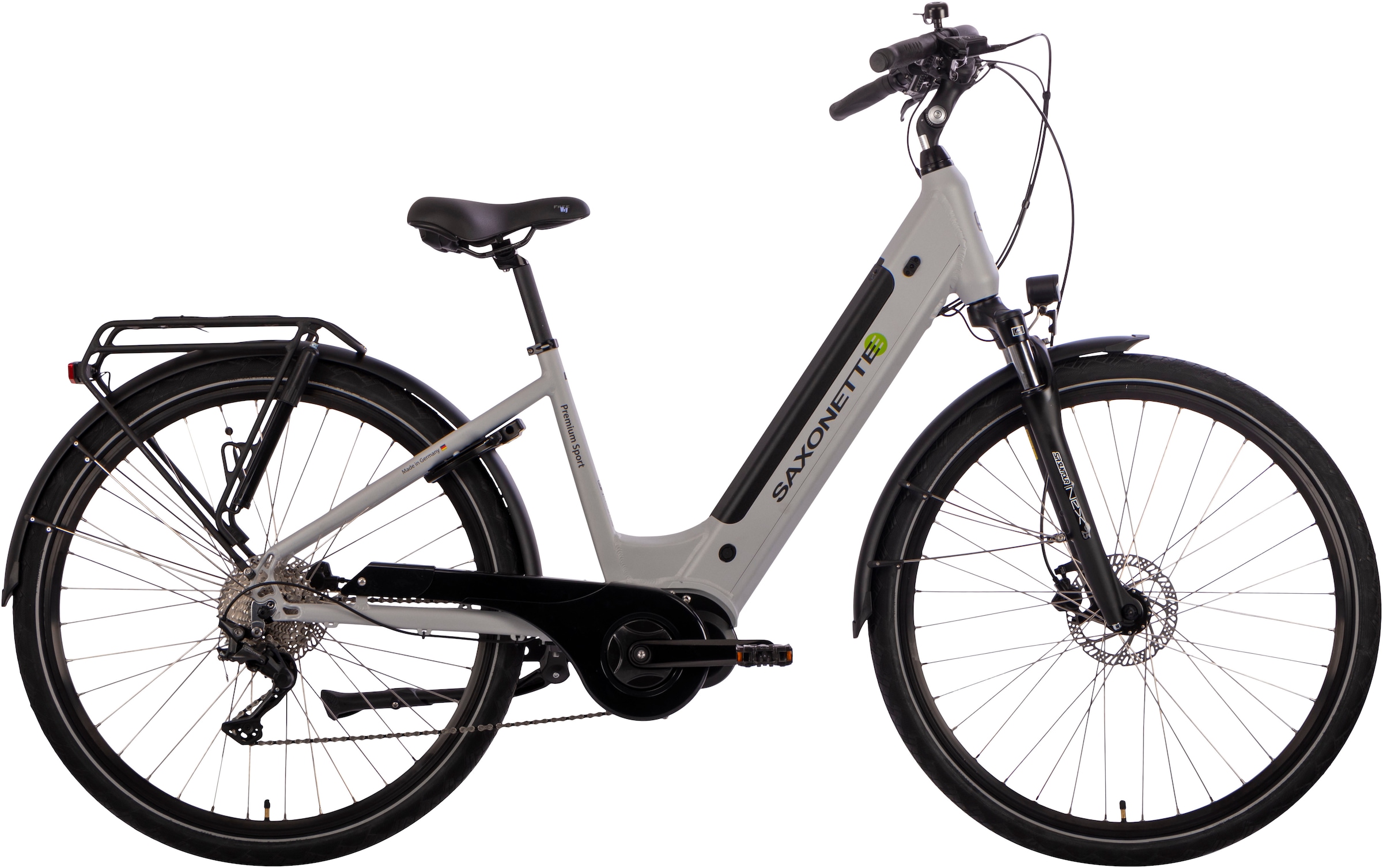 SAXONETTE E-Bike "Premium Sport (Wave)", 50cm, 28 Zoll (71,12cm), silber, Elektrofahrräder, Pedelec, Elektrofahrrad für Damen u. Herren