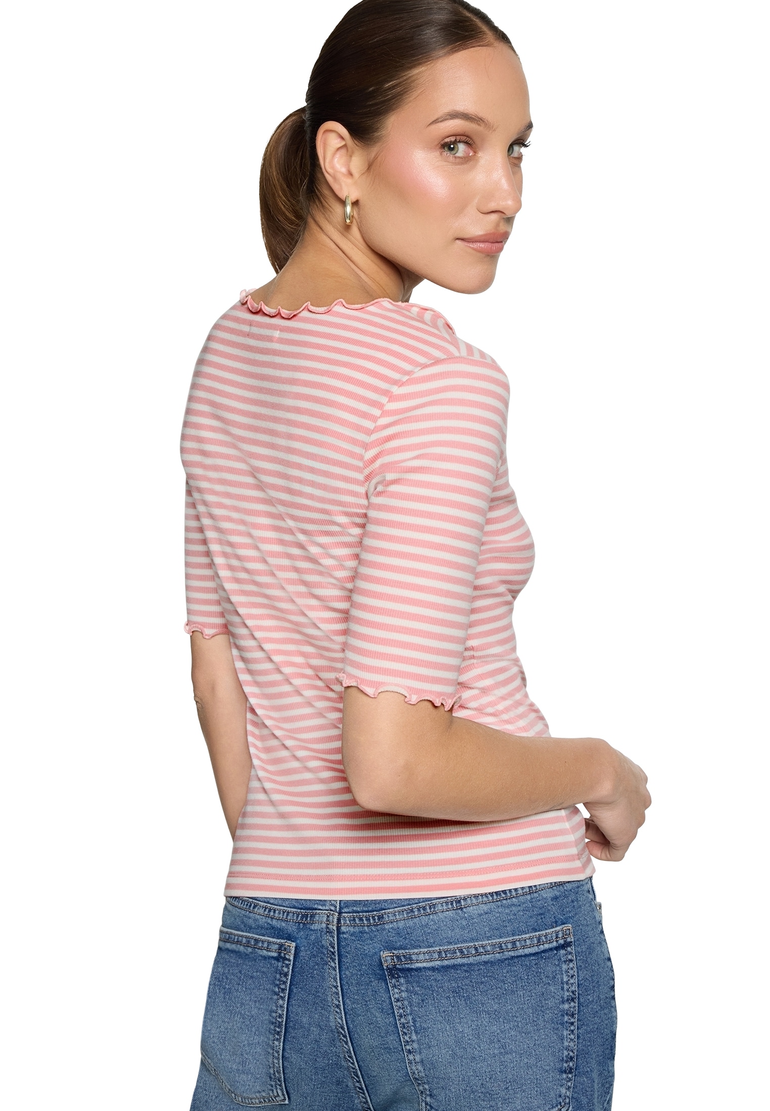 Zero Kurzarmshirt »Damen mit Raffung« 1 Raffung