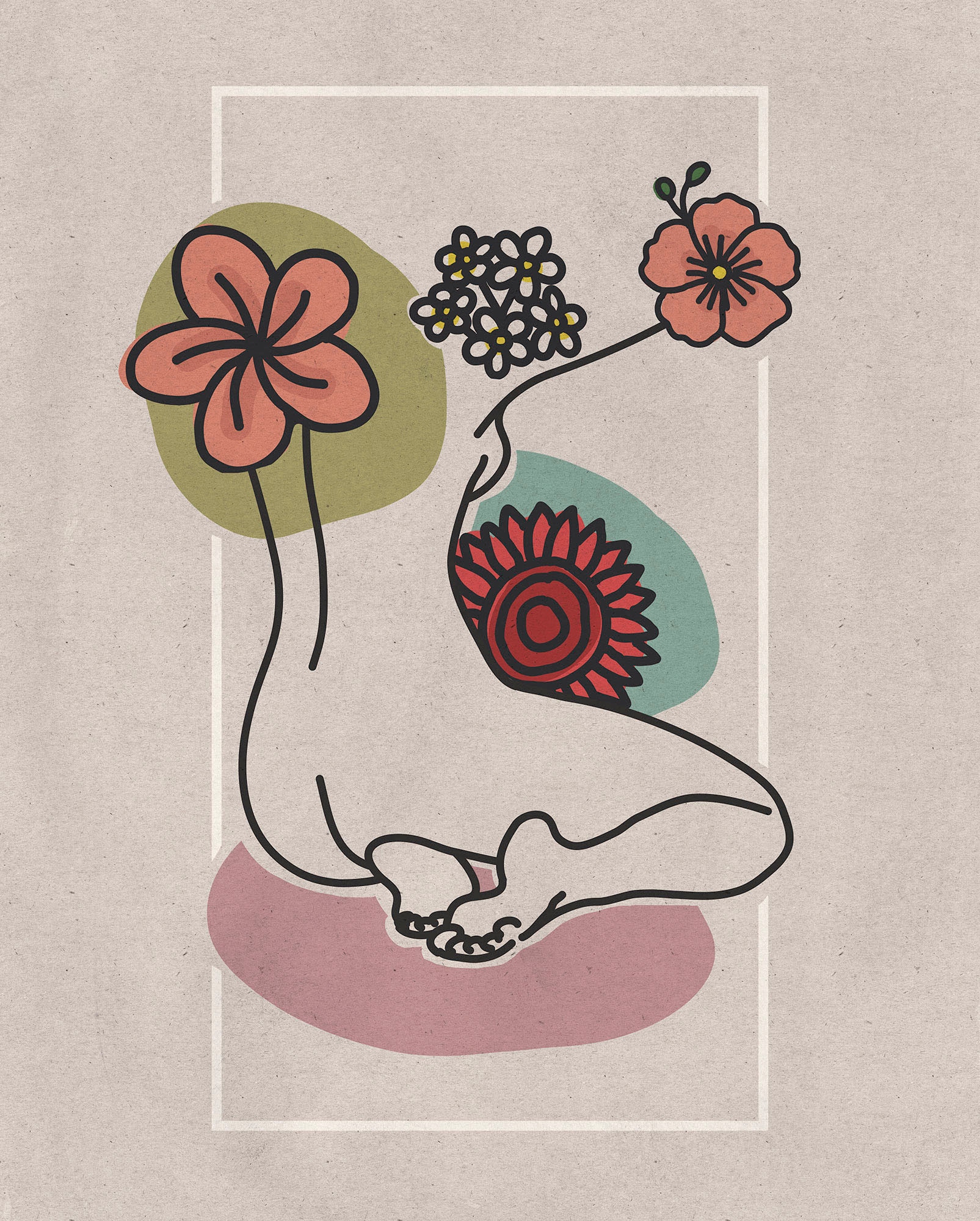 Komar Bild "Rosalie" Natur 1 Stk. tlg. Wandbild zur Dekoration - ohne Rahme günstig online kaufen