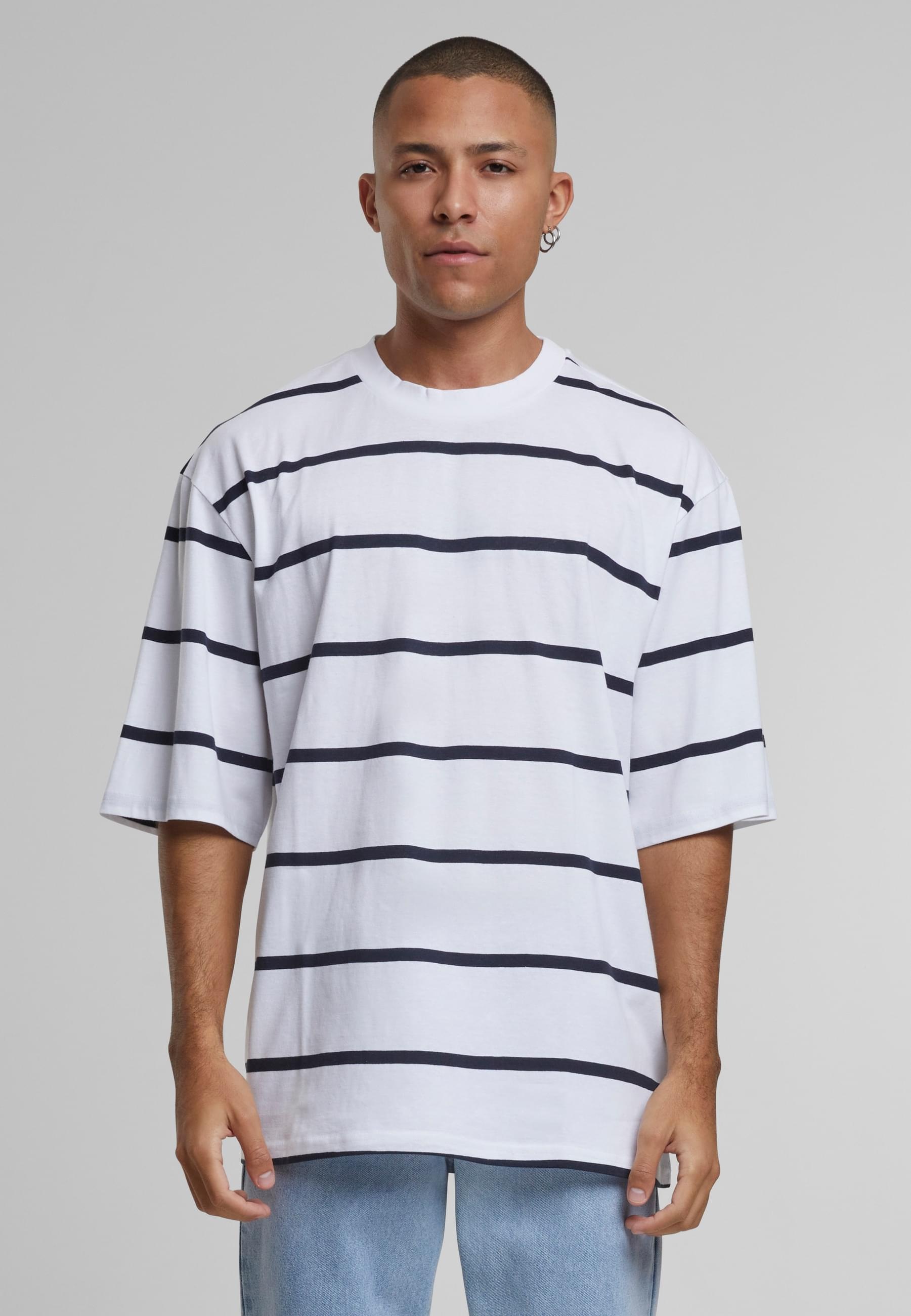 URBAN CLASSICS T-Shirt »Urban Classics Herren Oversized Sleeve Modern Stripe Tee«, (1 tlg.)