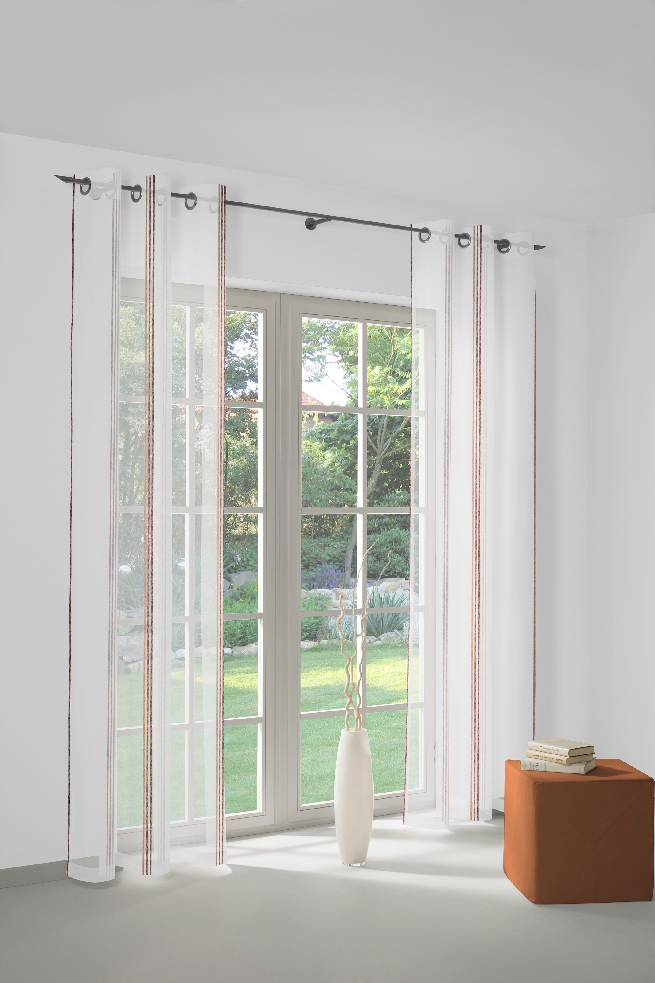 Wirth 1100000002199 "Chloé" Ösen 1 Stk. tlg. Fertigstore mit Ösen (Ø 4 cm) nach Maß