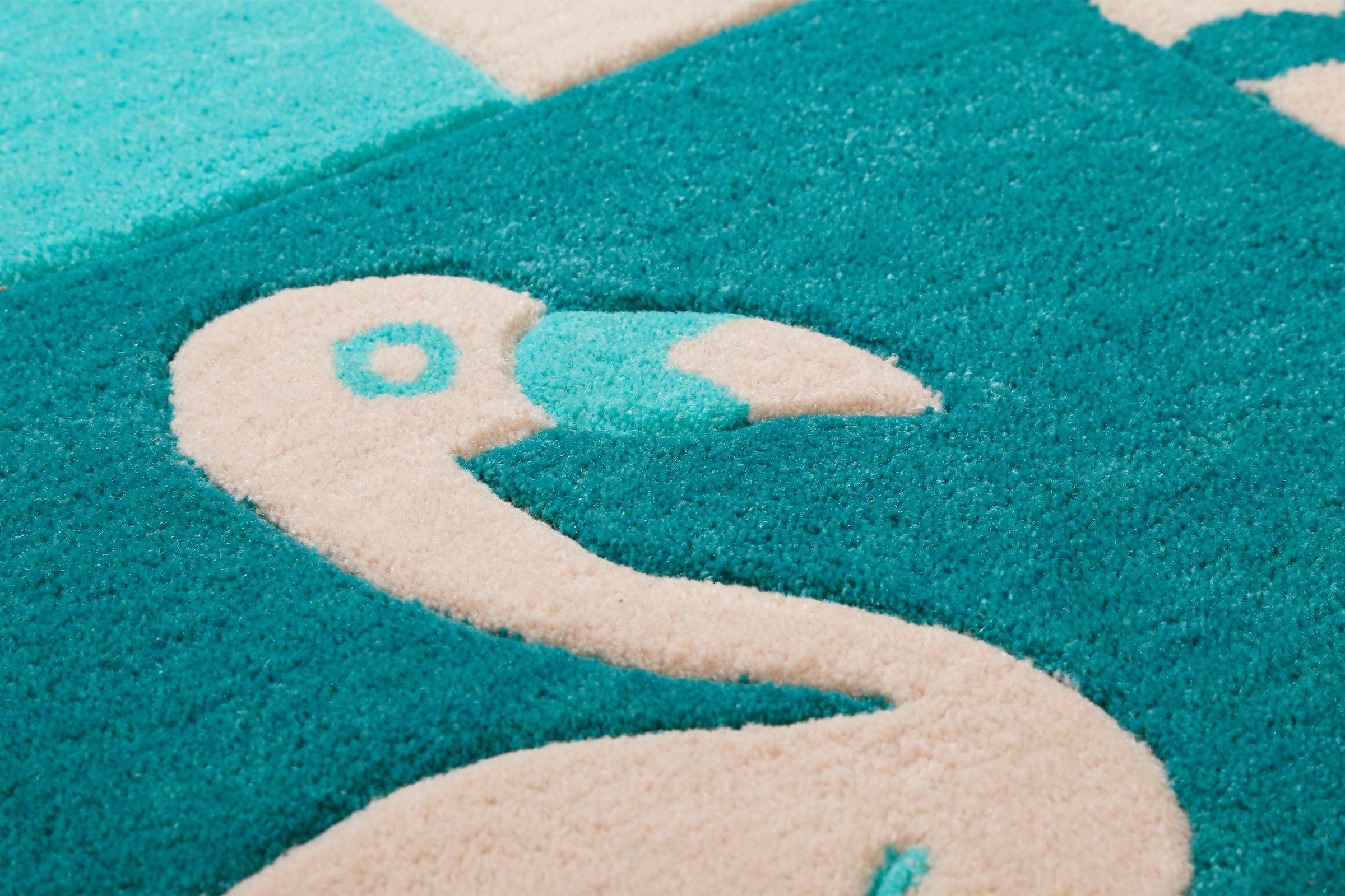 SMART KIDS Kinderteppich »Fruity Flamingo«, rechteckig, 9 mm Höhe, Flamingos Palmen, Konturenschnitt
