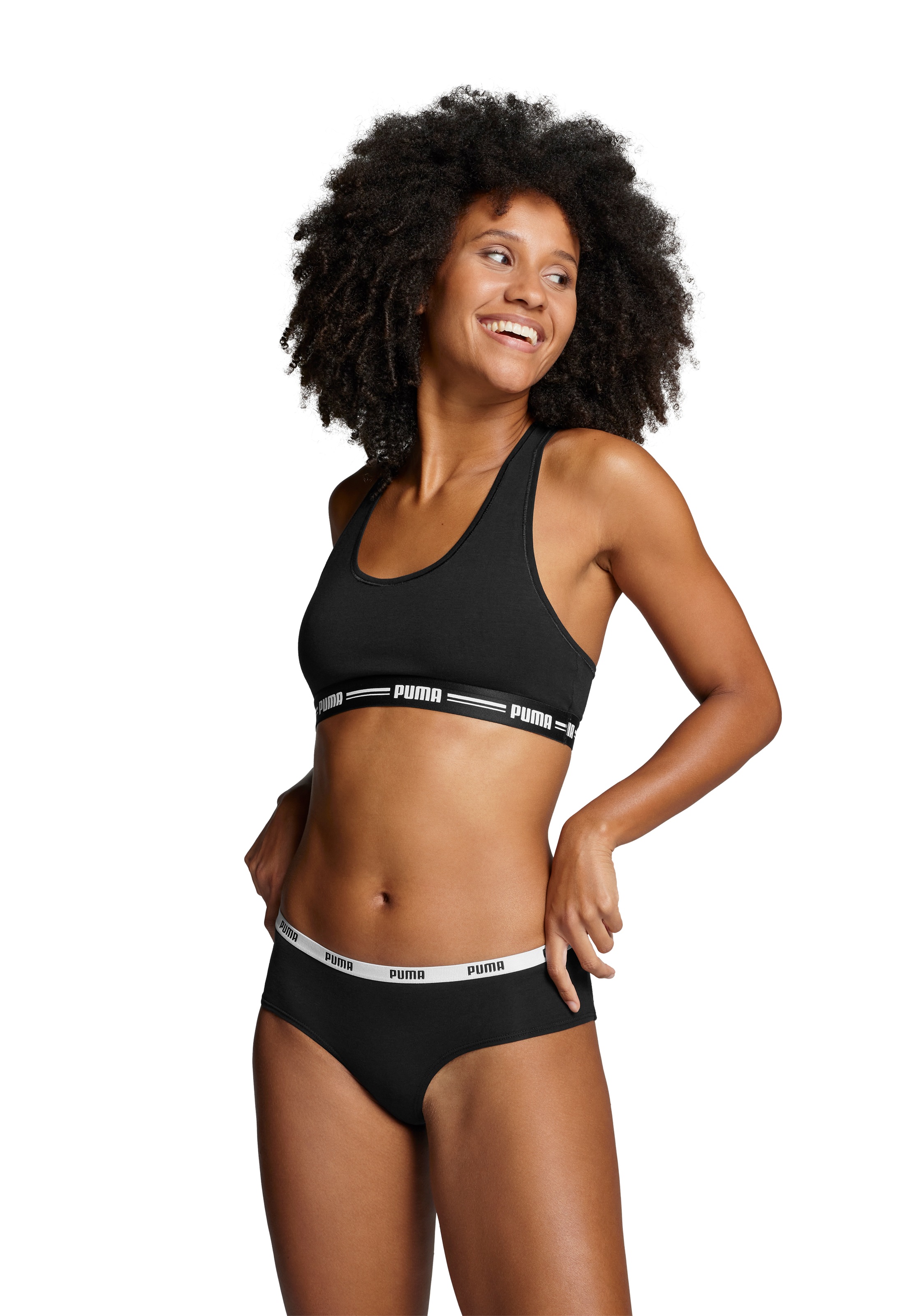 PUMA Hipster »PUMA WOMEN HIPSTER 2P HANG«, (2er Pack), Mit elastischem Logobund