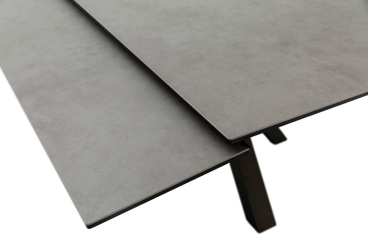 MCA furniture Esstisch »PALLINI Auszugstisch 90-150 cm«, (Einzelstück), Keramik,Metall,Längsseitenauszug,ausziehbar,Tischplatte 13 mm