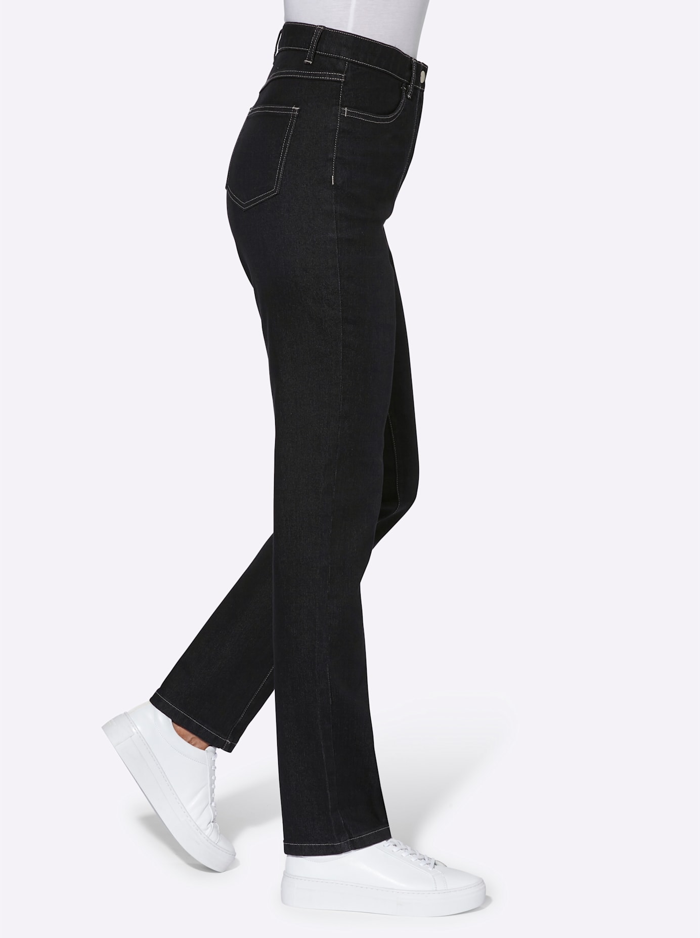 Classic Basics High-waist-Jeans, (1 tlg.)