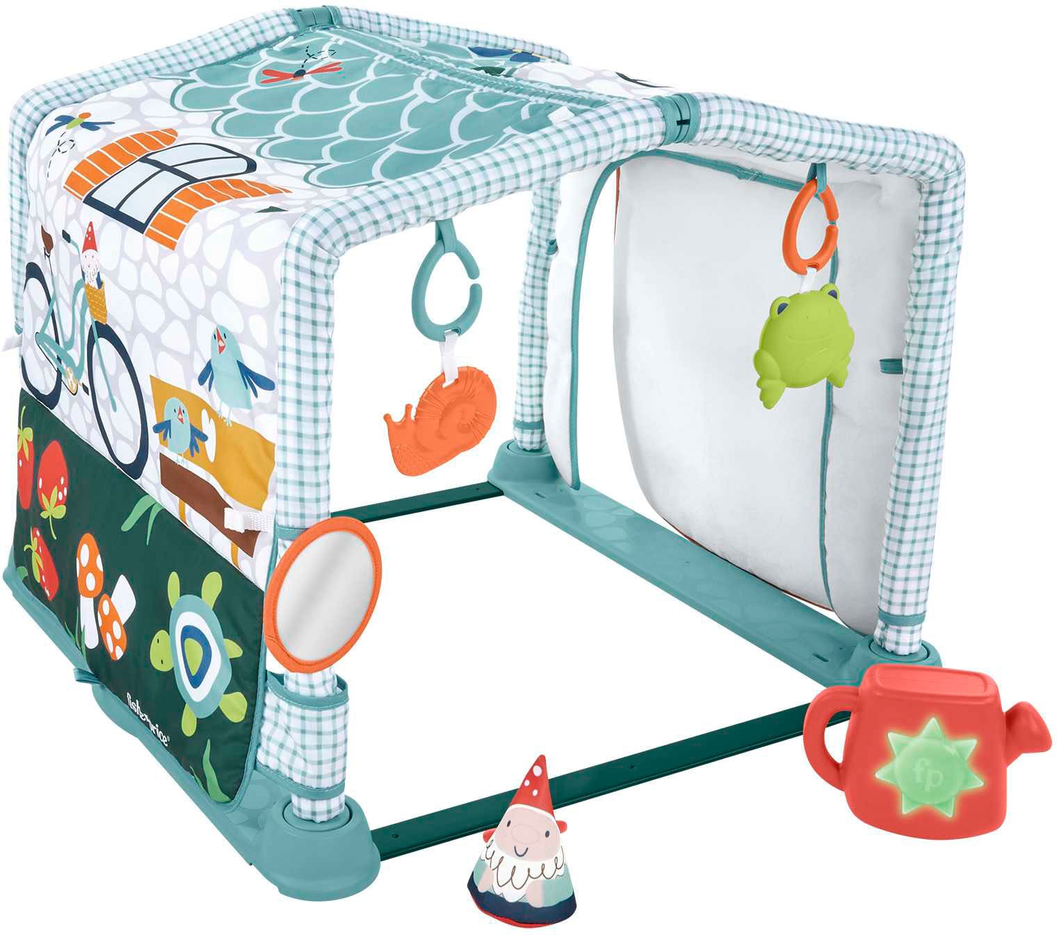 Fisher-Price® Baby Gym »3in1 Kleines Ferienhaus Spieldecke«, zum Spielhaus umbaubar; mit Licht und Sound