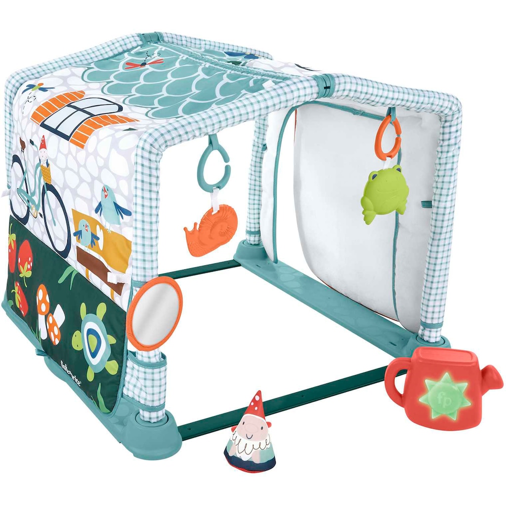 Fisher-Price® Baby Gym »3in1 Kleines Ferienhaus Spieldecke«, zum Spielhaus umbaubar; mit Licht und Sound