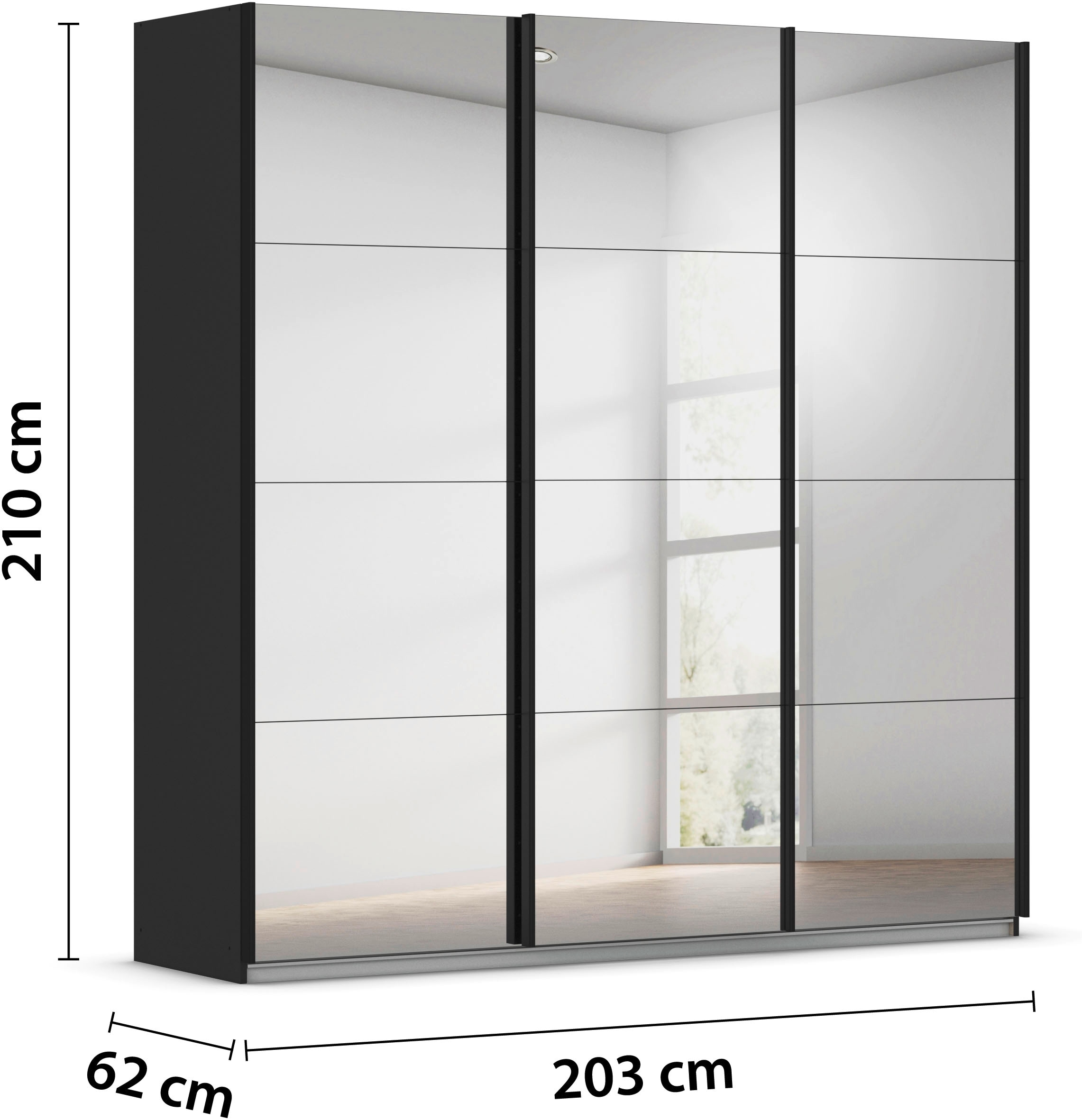 OTTO home Kleiderschrank »Mehrzweckschrank Aktenschrank Möbel Mietswohnung Schlafzimmer OTELI« 3 Ausstattungen BASIC/CLASSIC/PREMIUM (inkl. SOFT-CLOSE-FUNKTION),  Breiten 203/271/315/360 cm Höhen 210/229 cm MADE IN GERMANY