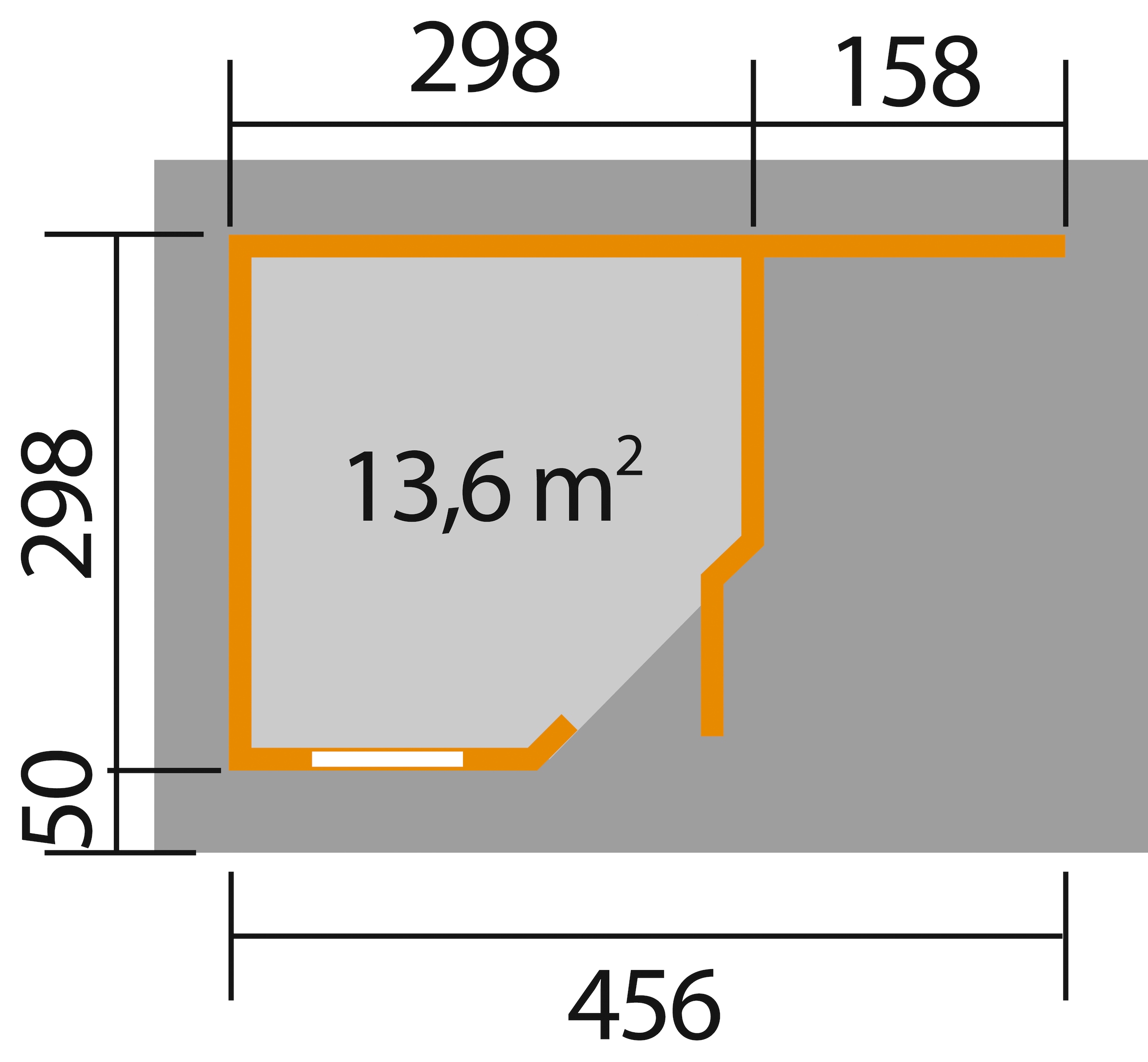 weka Gartenhaus »Designhaus 213A Gr.2«, (Set)