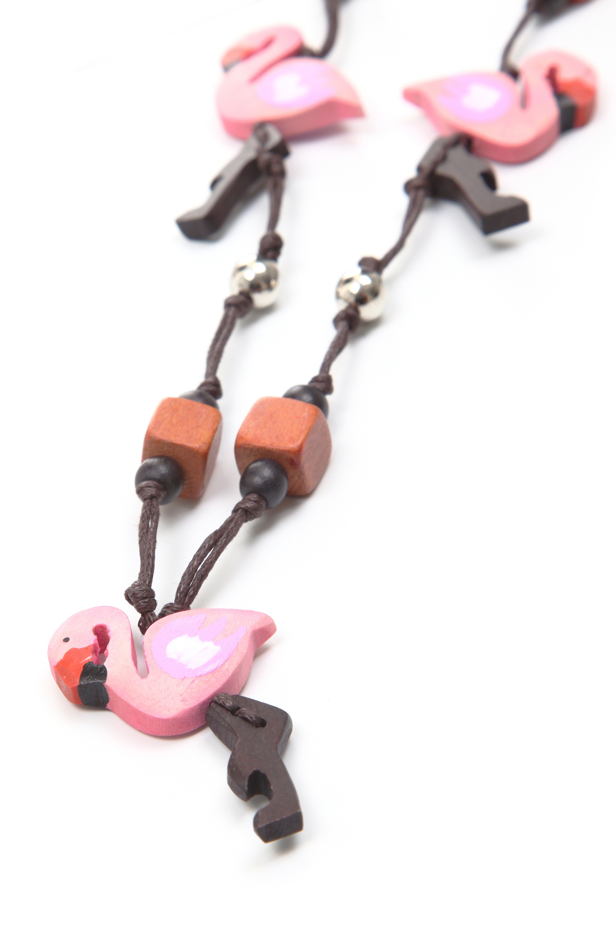 COLLEZIONE ALESSANDRO Lange Kette »Flamingo«, kleine Holzflamingos