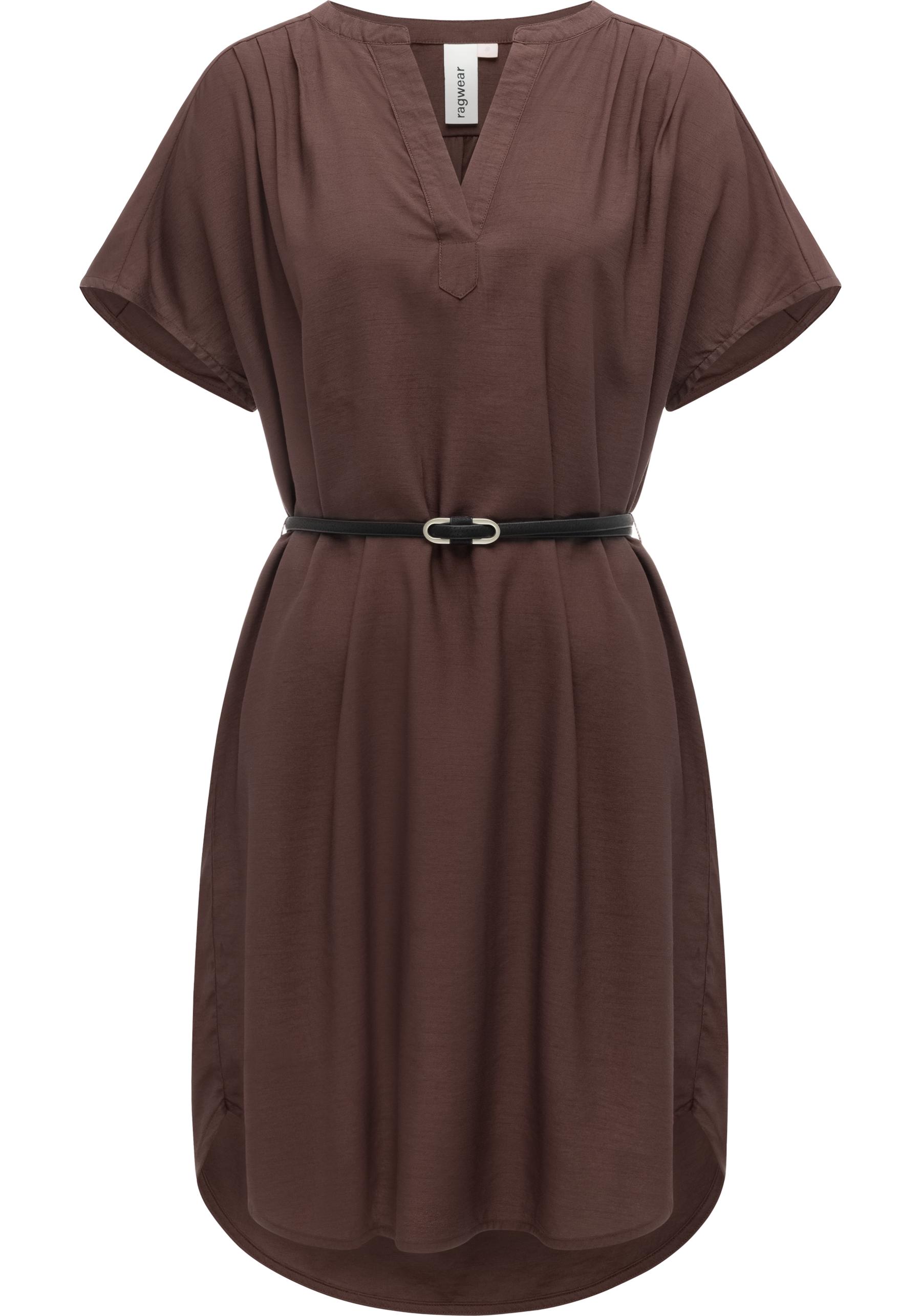 Ragwear Minikleid "Klarisa" Ohne Taschen Lockeres Oversize Sommerkleid mit Gürtel