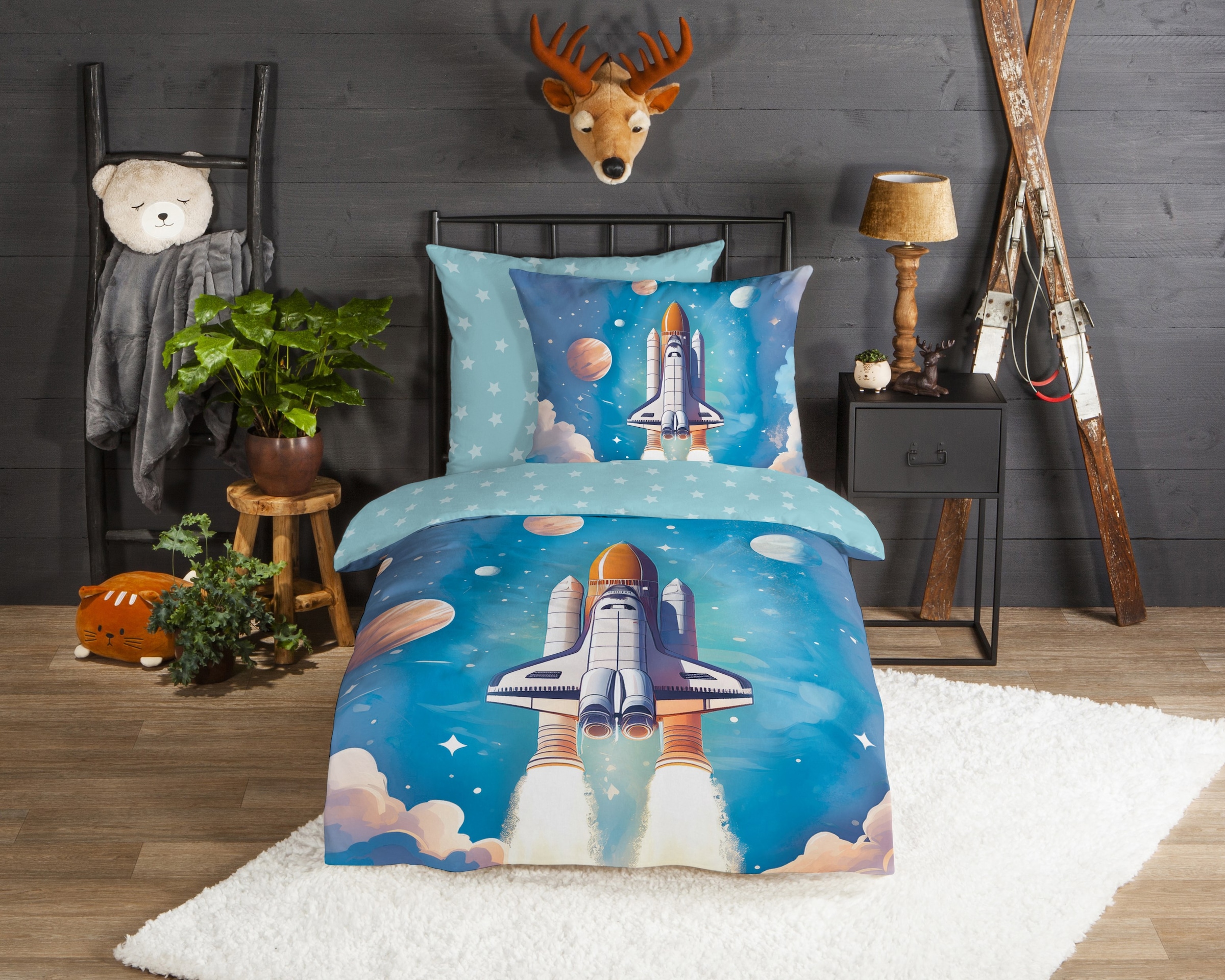 good morning Kinderbettwäsche "Fred" 2 Stk. Flanell Biber, 135x200, Warm, R günstig online kaufen