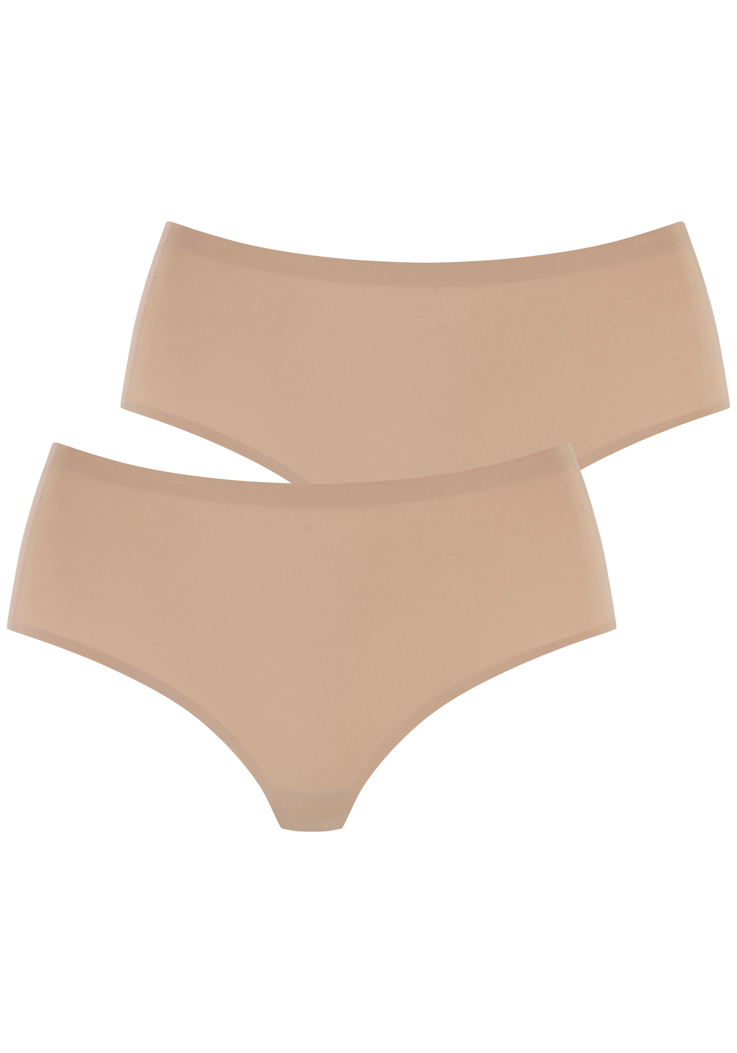 LASCANA High-Waist-String "Superstretch" 2er-Pack, nahtlose Verarbeitung, leichte Mikrofaserqualität