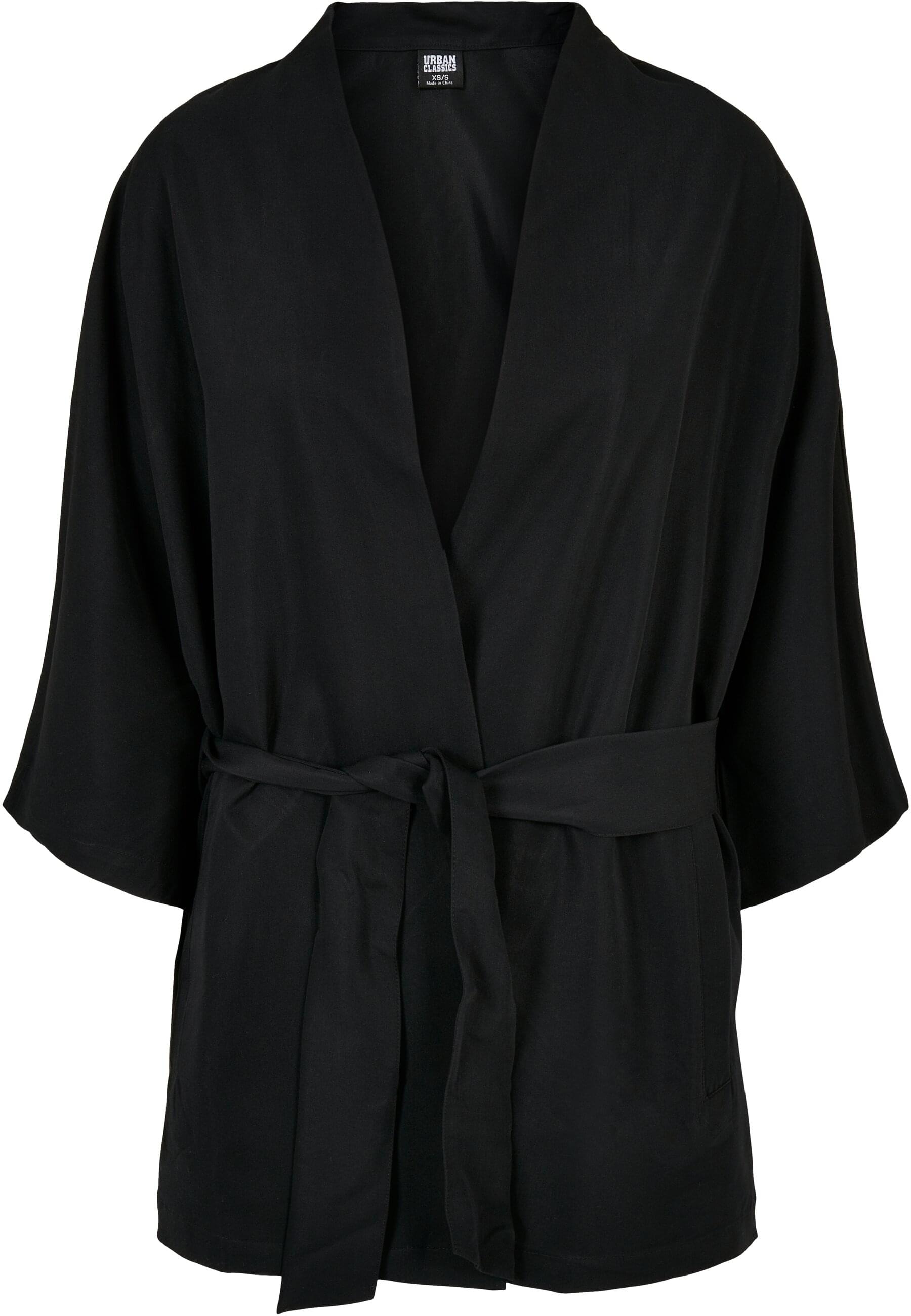 URBAN CLASSICS Allwetterjacke »Urban Classics Damen Ladies Viscose Twill Kimono Coat«, (1 St.), ohne Kapuze