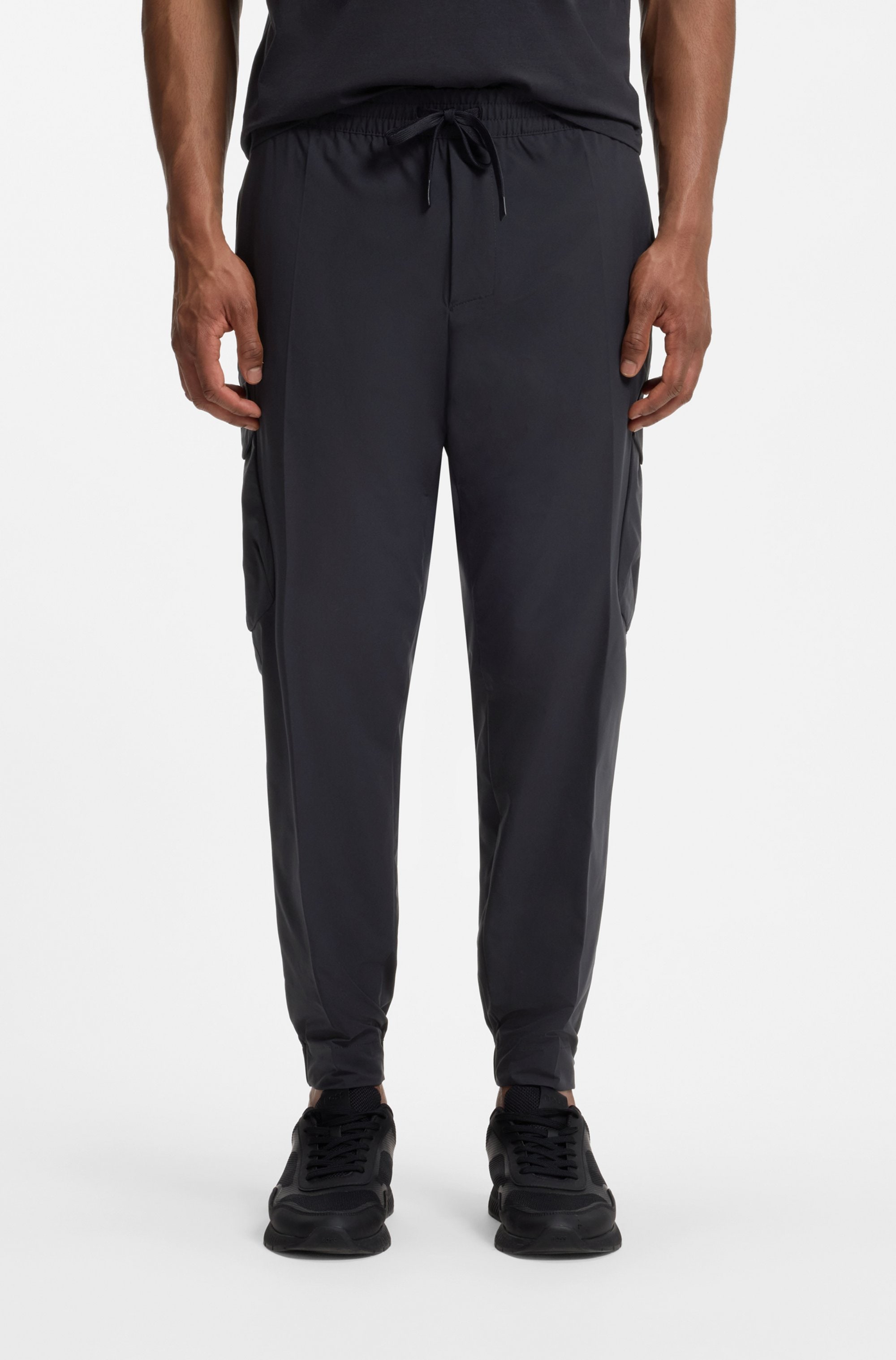 BOSS GREEN Cargohose "T Urbanex-CargoLight" mit elastischem Bund und Kordelzug Cargohose Sweatpants Stretchhose