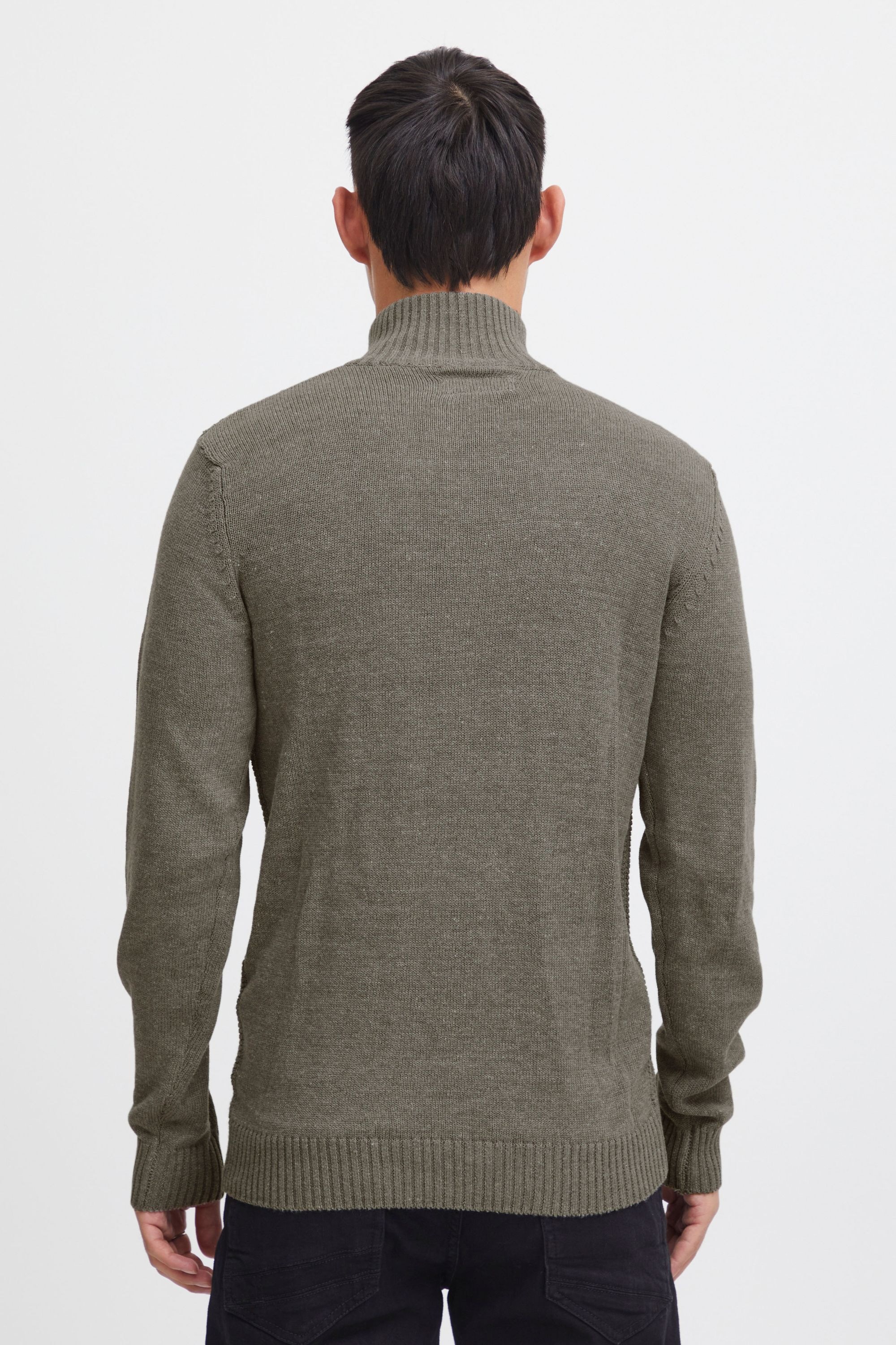 !solid Troyer SOLID "Troyer SDTommy", Herren, Gr. XL, grau (grau mel), Obermaterial: 50% Baumwolle CO. 50% Polyacryl PAN., Pullover Troyer 3