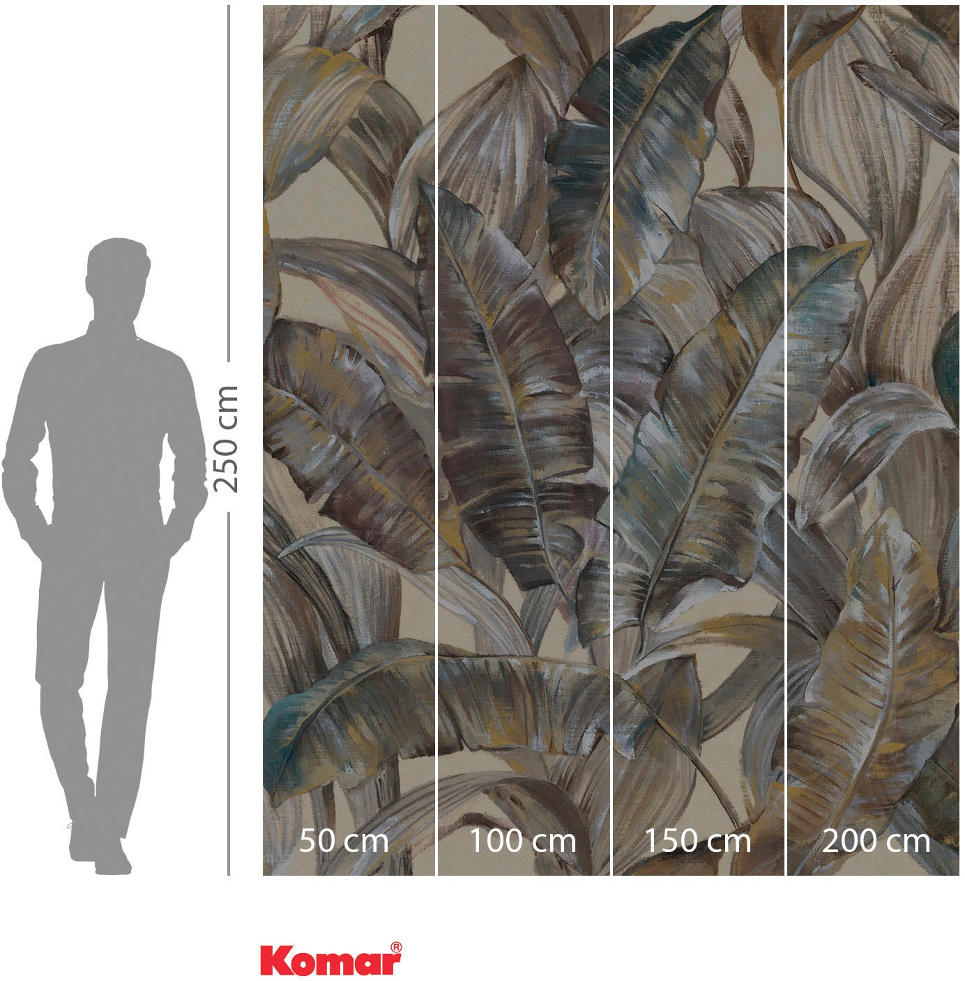Komar Vliestapete »Digitaldruck Vlies - Graceful Gold - Größe 200 x 250 cm«, bedruckt, Wohnzimmer, Schlafzimmer