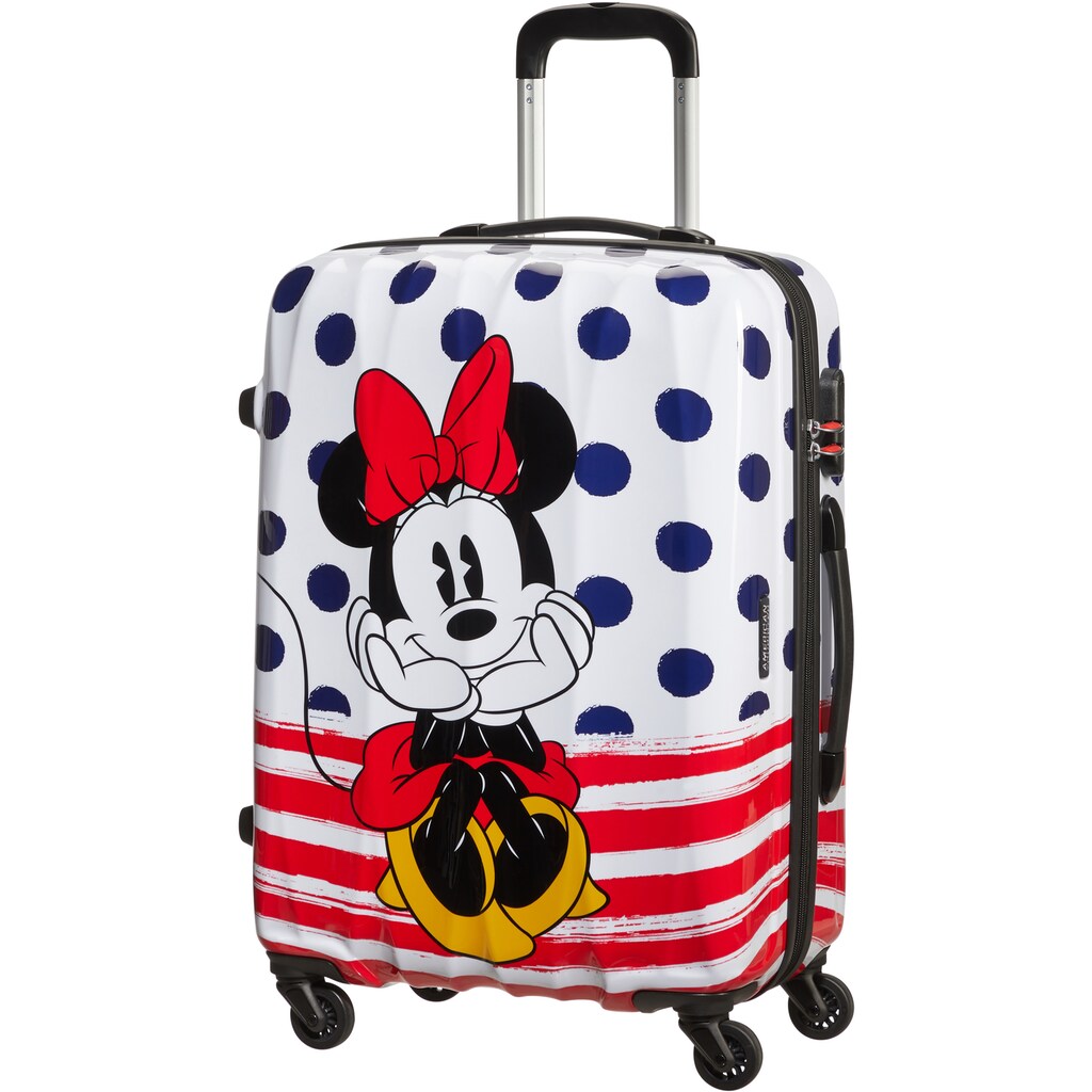 American Tourister® Hartschalen-Trolley »Disney Legends, Minnie Blue Dots, 65 cm«, 4 Rollen