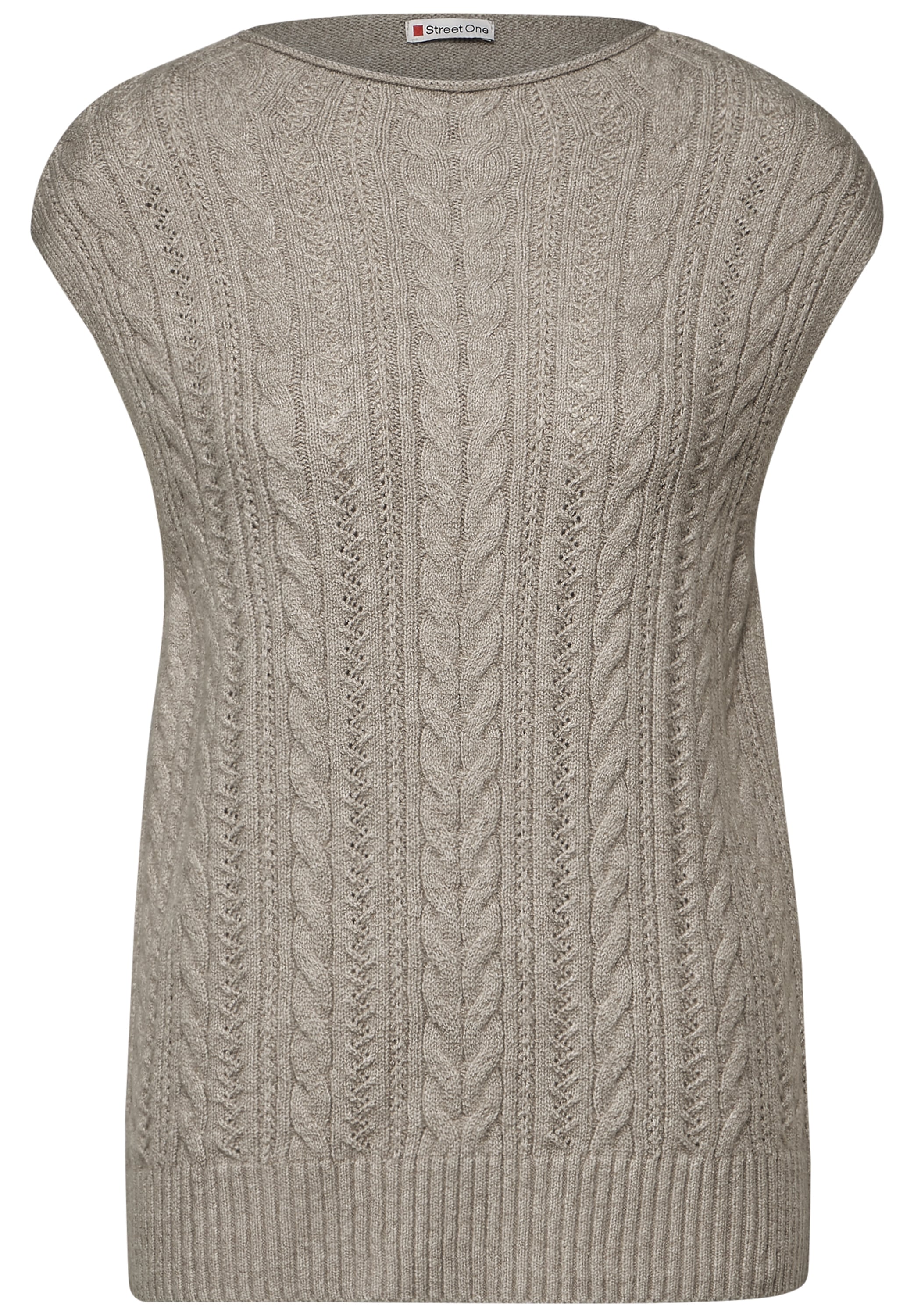 STREET ONE Kurzarmpullover, mit Stehkragen