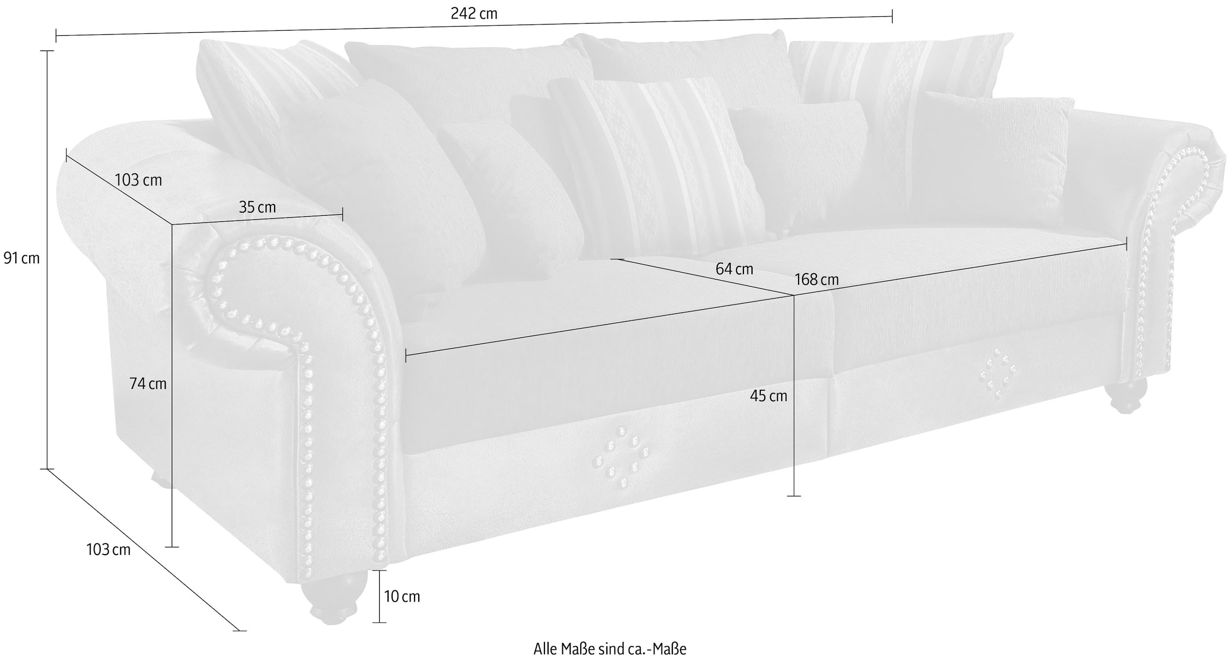 Home affaire Big-Sofa "King George" günstig online kaufen