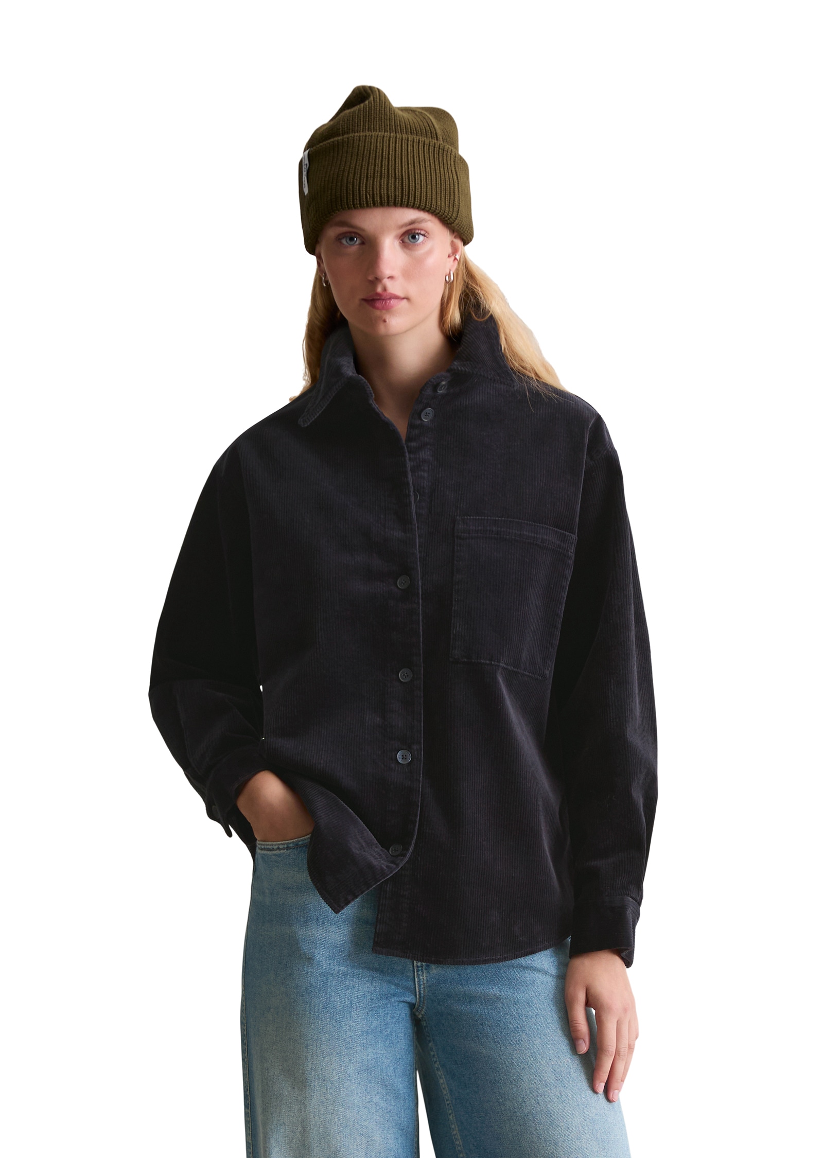 Marc OPolo DENIM Hemdbluse, aus mittelschwerem Cord-Stretch, relaxed fit günstig online kaufen