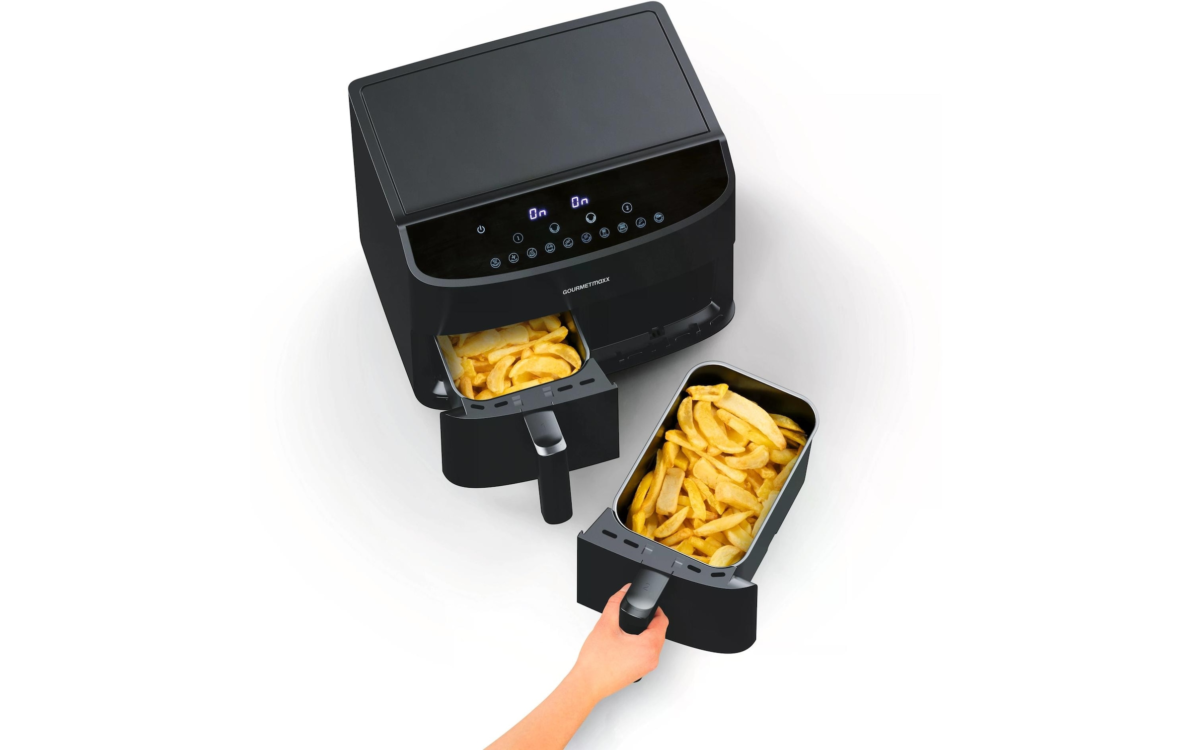GOURMETmaxx Heißluftfritteuse »6 kg, Schwarz« 2400 W