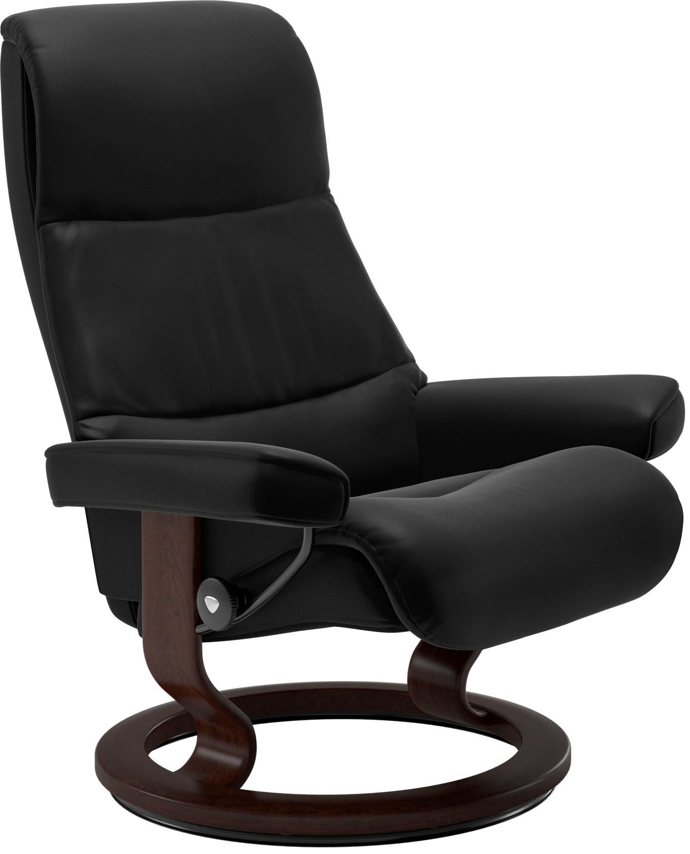 Stressless® Relaxsessel »View«, (Set, Relaxsessel mit Hocker), mit Classic Base, Größe S,Gestell Braun