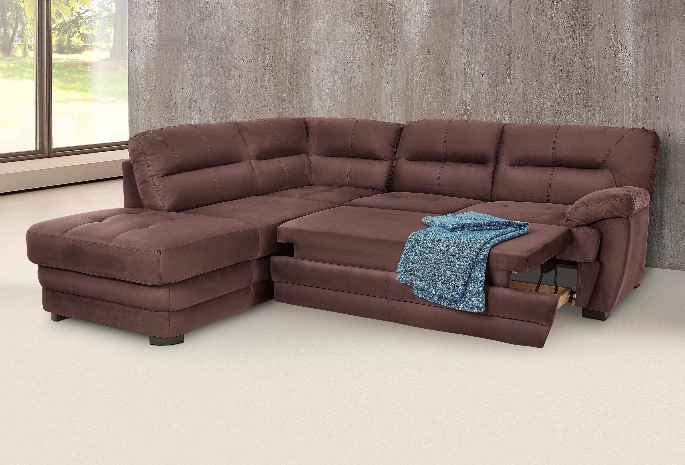 COTTA Ecksofa »Royale L-Form«, wahlweise mit Bettfunktion
