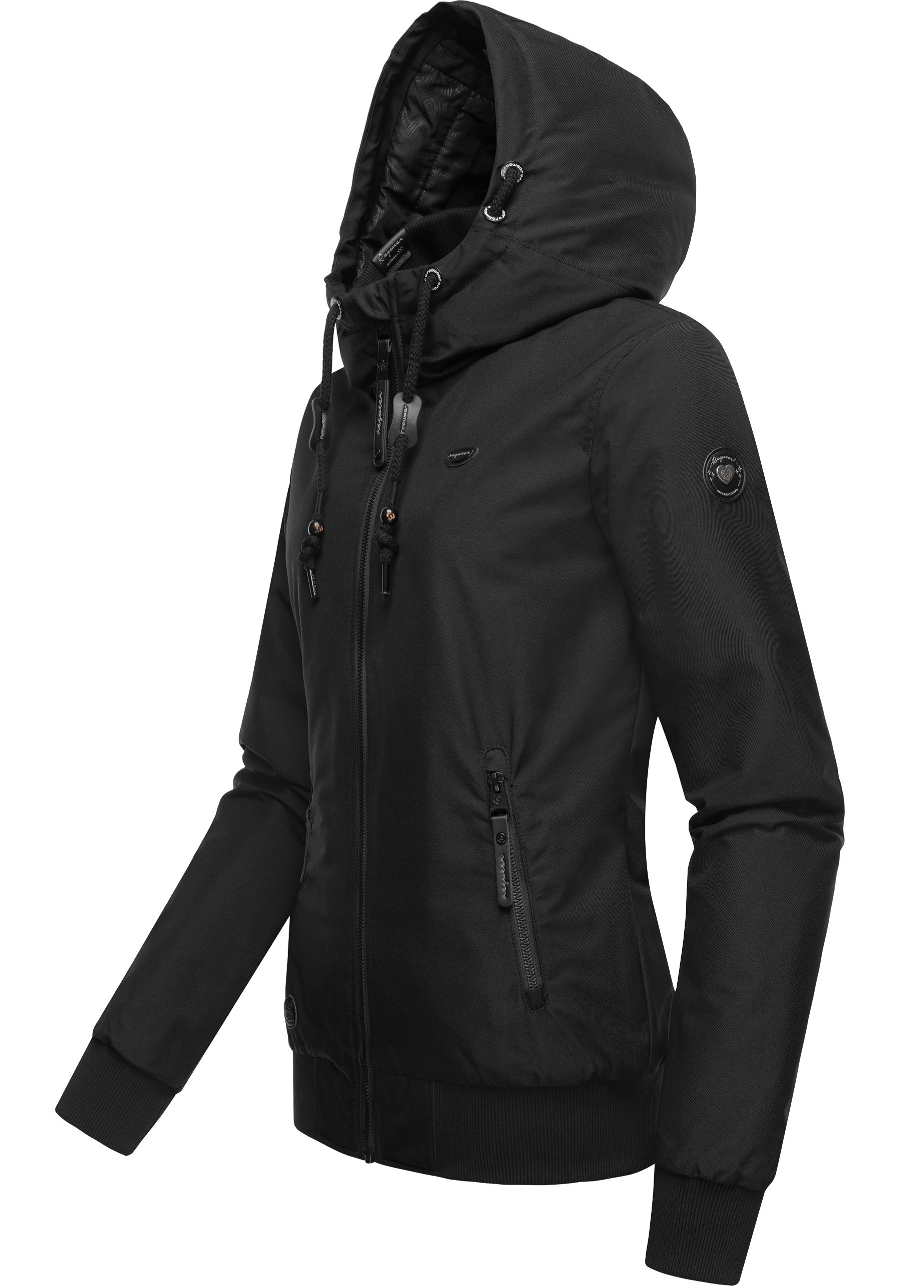 Ragwear Winterjacke »Nuggie Melange«, mit Kapuze, stylische, melierte Damen Freizeitjacke