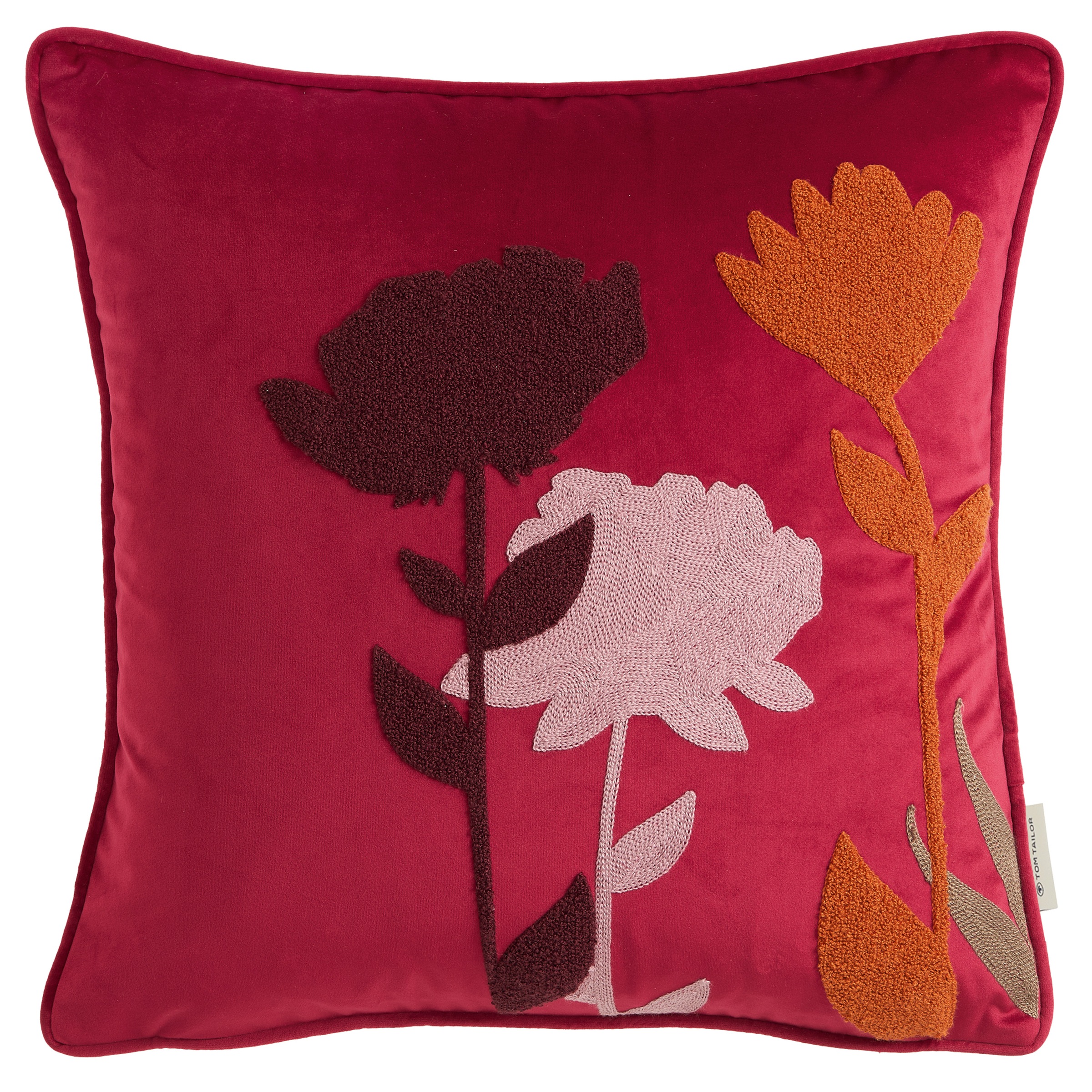 TOM TAILOR HOME Dekokissen "Flowers" aus weichem Velvet günstig online kaufen
