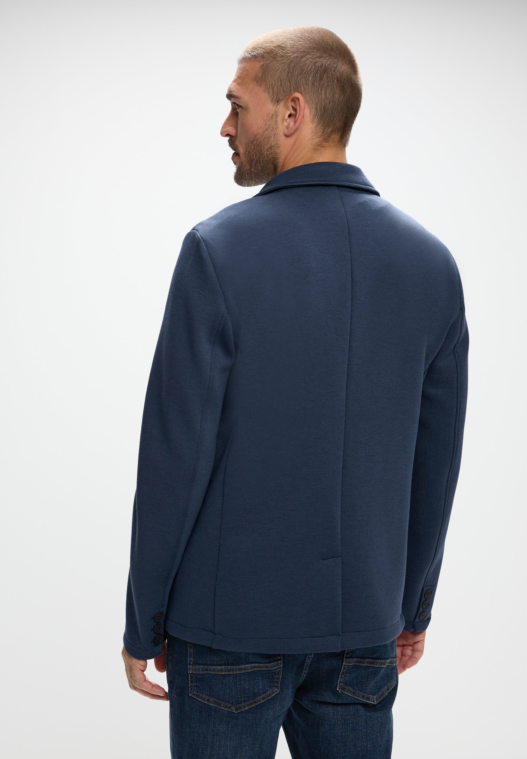 STREET ONE MEN Blouson ohne Kapuze aus elastischem Materialmix günstig online kaufen