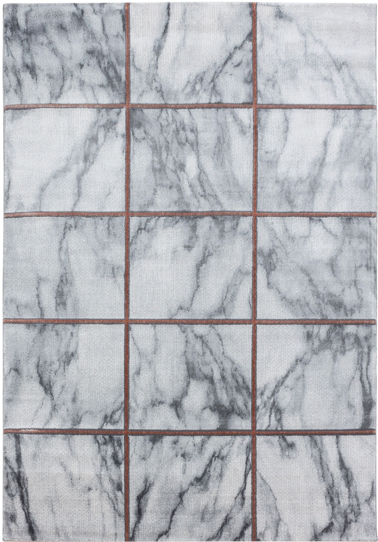 Ayyildiz Teppiche Teppich »NAXOS 3816« rechteckig 12 mm Höhe Läufer, Marmor Optik, Kurzflor, Wohnzimmer