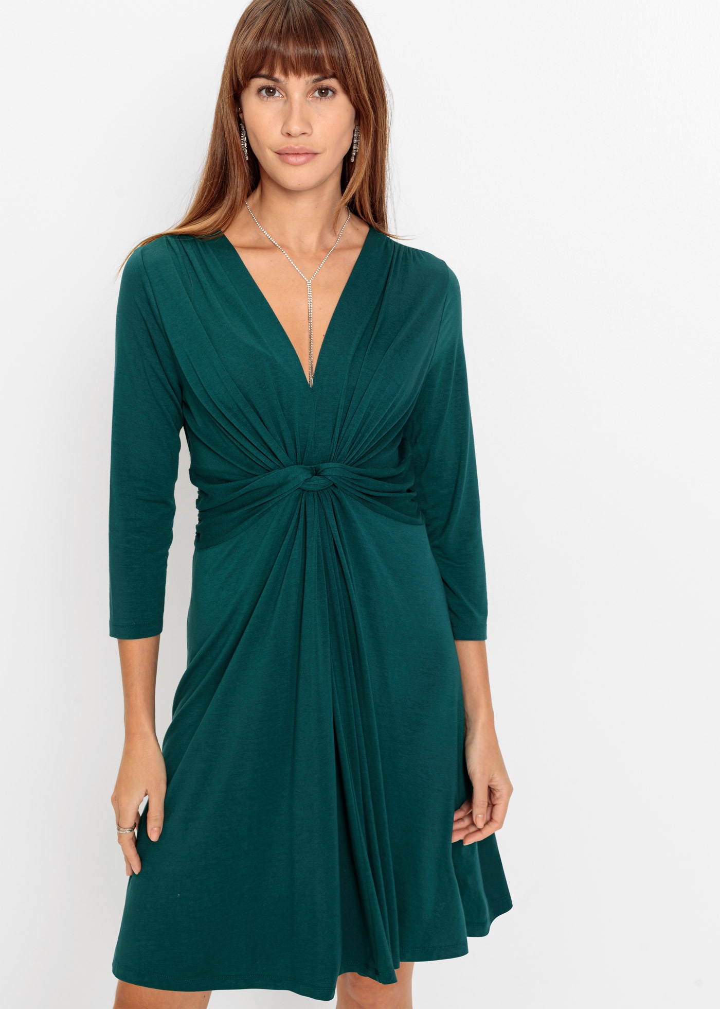 bonprix Jerseykleid "Jerseykleid in fließendem Viskose-Mix" für Alltag, aus günstig online kaufen