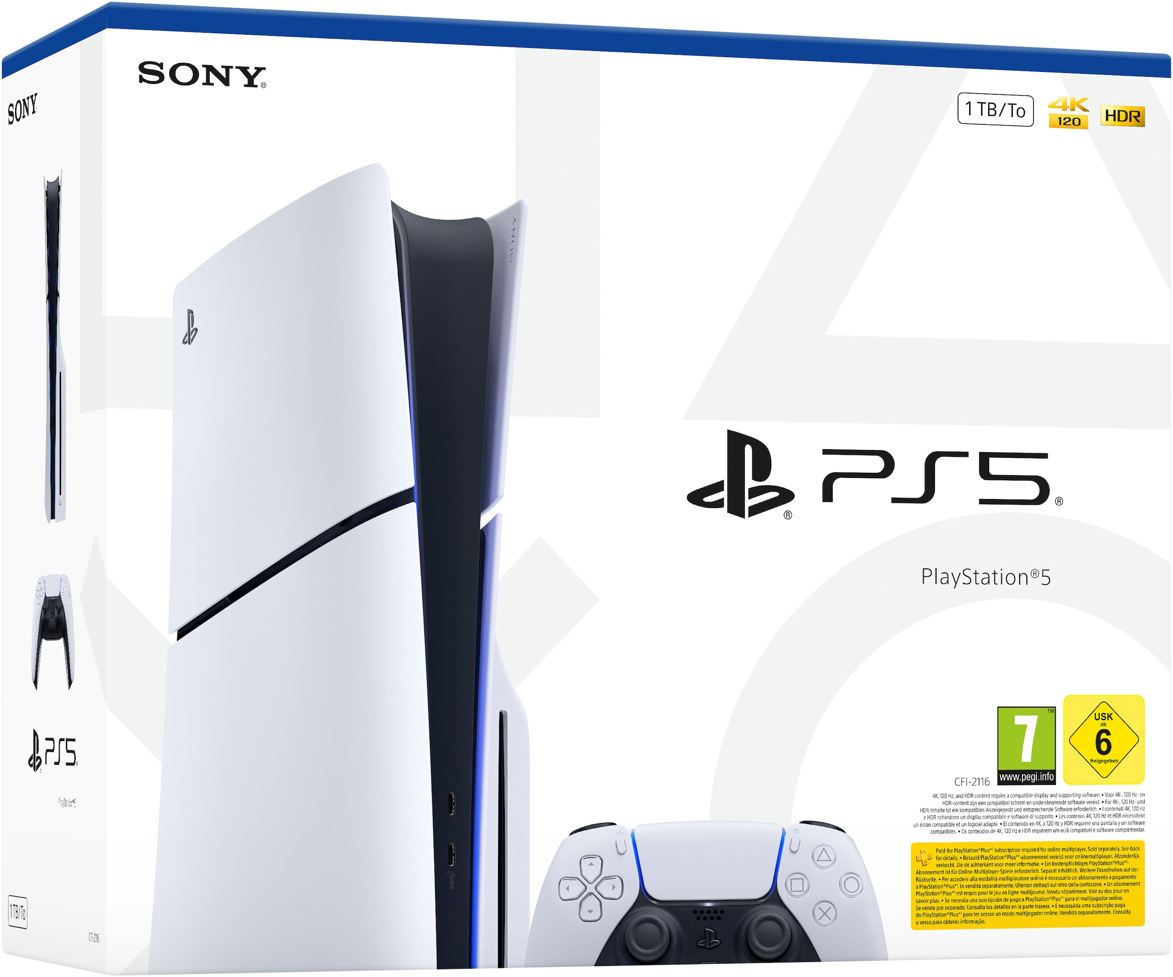 PlayStation 5 Spielekonsole »Disk Edition (Slim)« 1.000 GB 1 TB